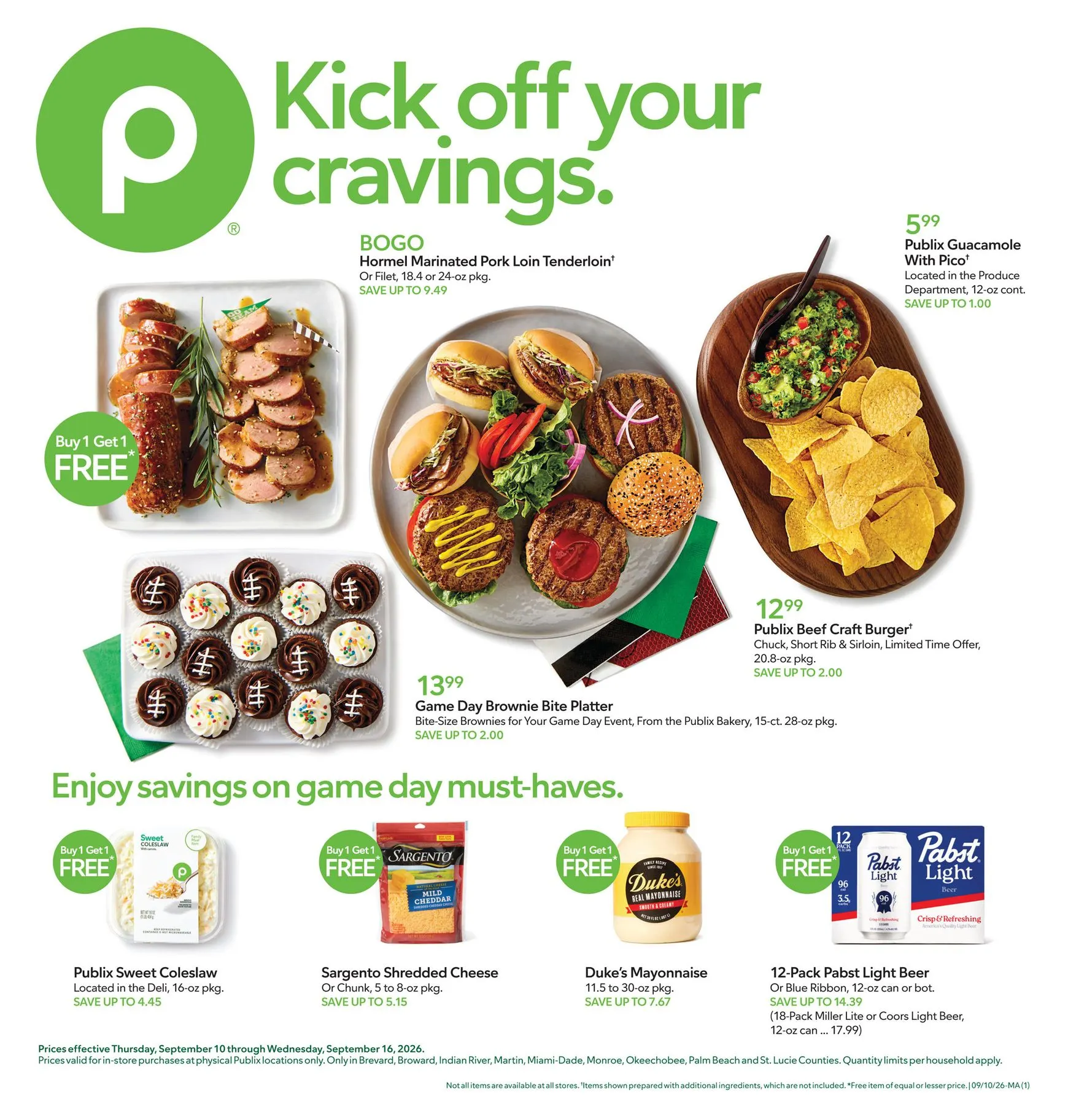 Kick off your cravings. Enjoy savings on game day must-haves.