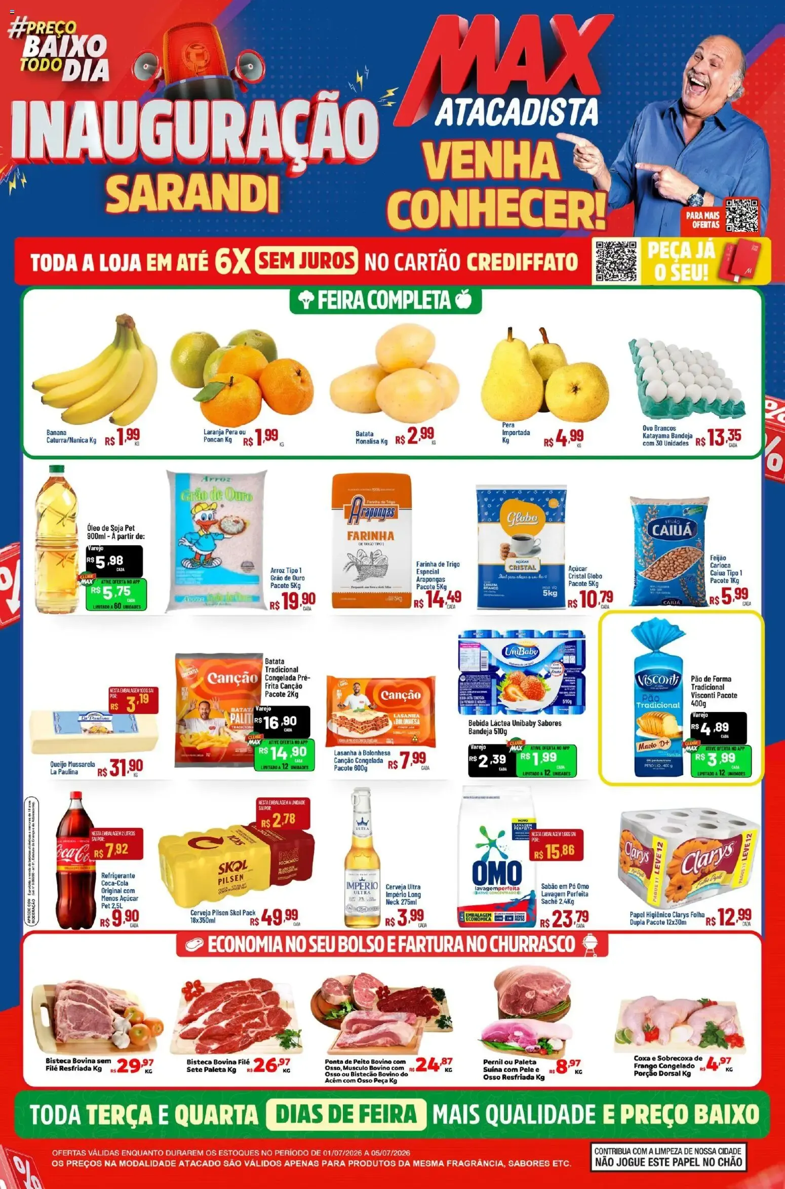 Encarte de Max Atacadista ofertas Inauguração de 01/07/2026 | Promoções Online 1 de julho até 5 de julho 2026 - Pagina 1