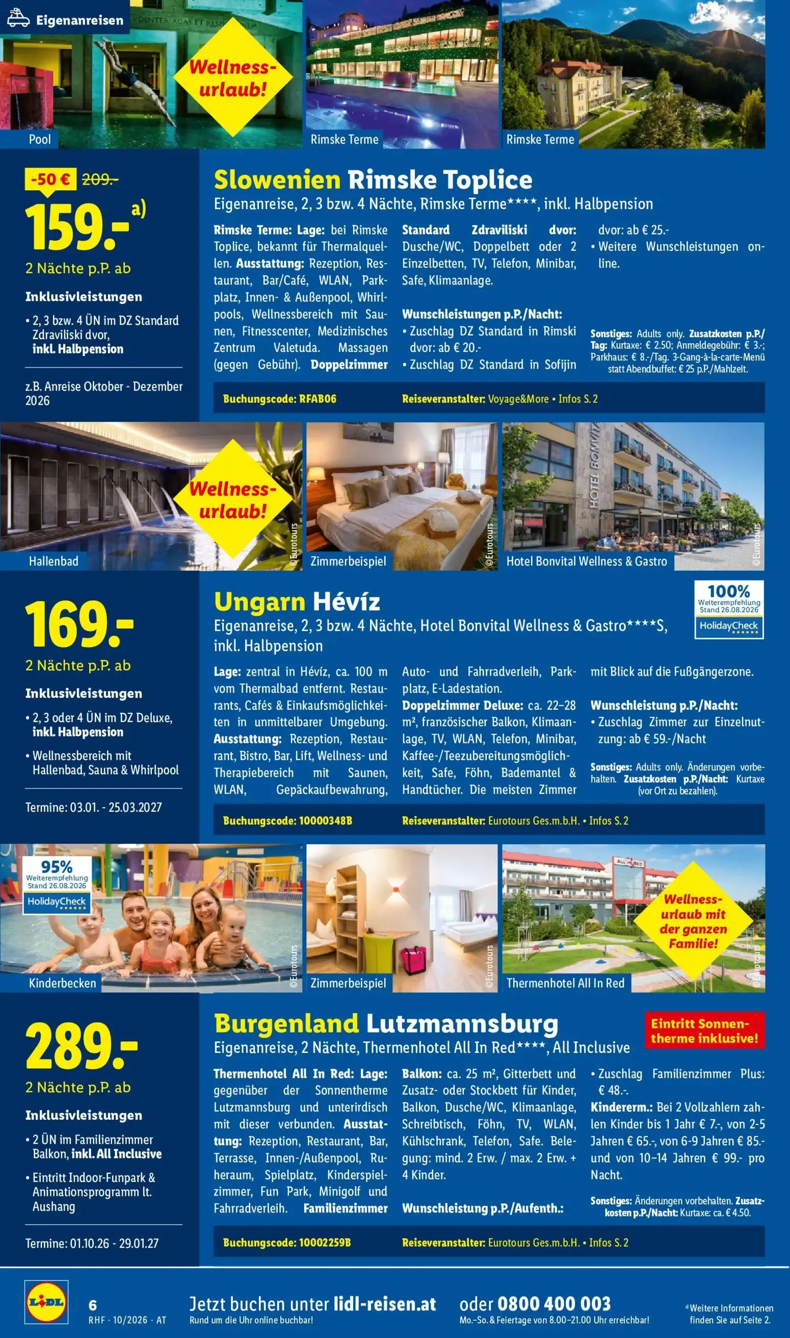 Lidl Reisen: Buchbar vom 30.09. bis 31.10.2026 von 30. September bis 31. Oktober 2026 - Flugblätt seite  6
