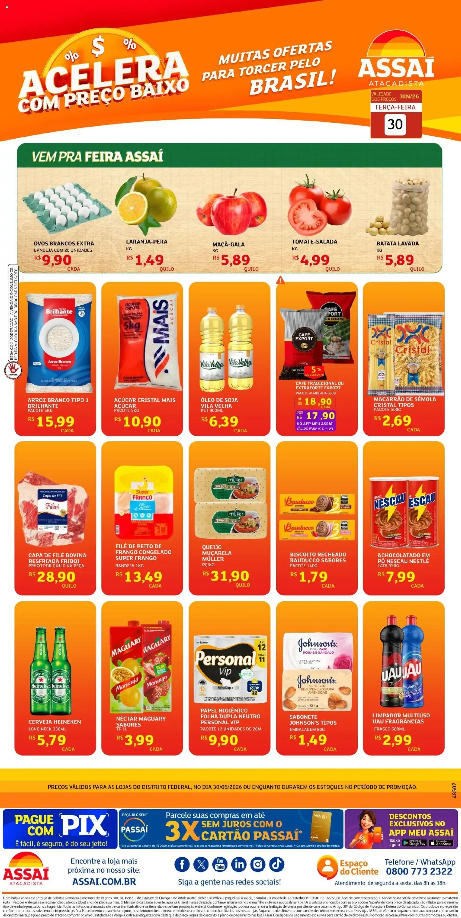 Encarte de Assaí Atacadista: Acelera com Preço Baixo 30 de junho até 30 de junho 2026 - Pagina 1