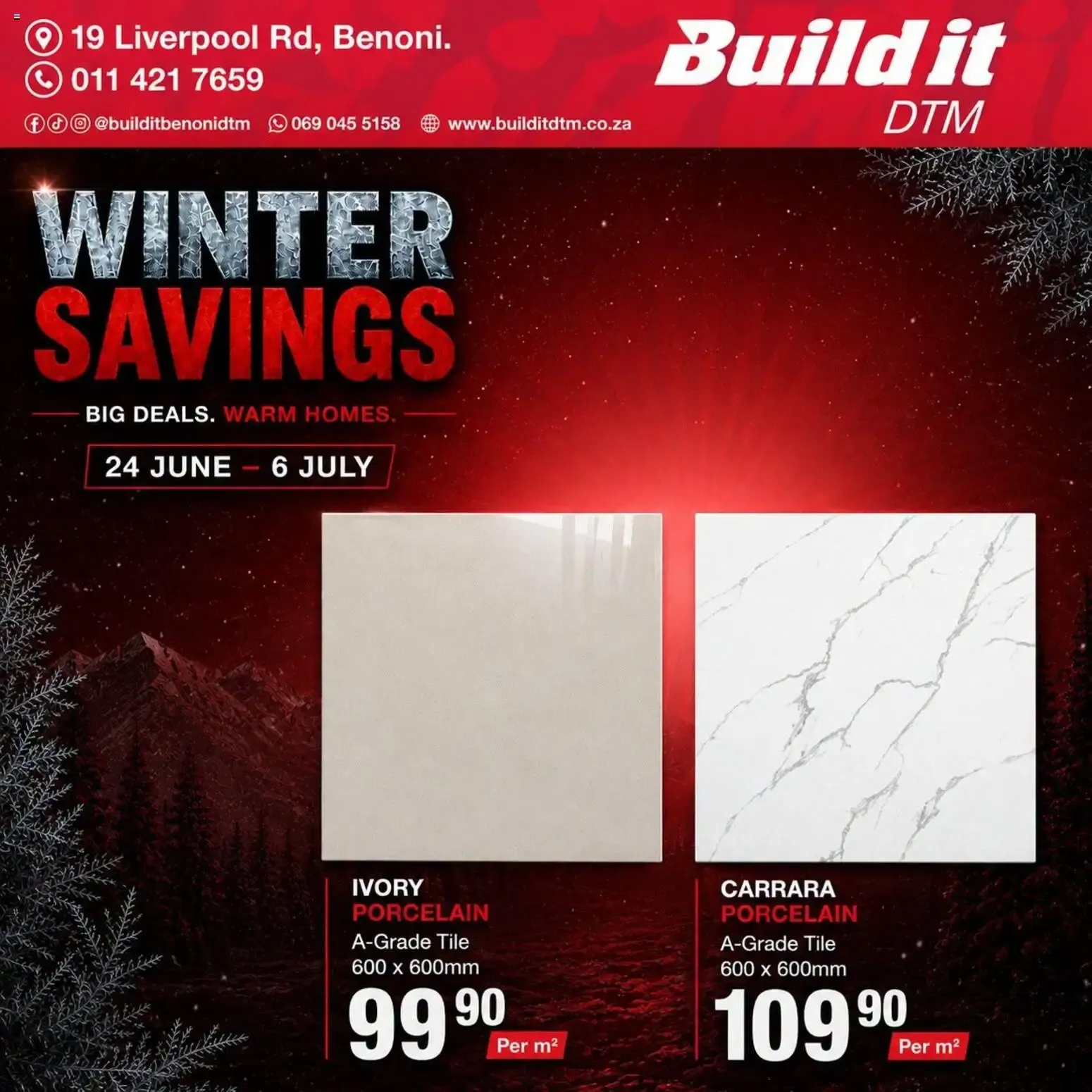 Build It Gauteng - Winter Savings. Big Deals. Warm Homes. (24/06/2026 - 06/07/2026) Online from 24 June to 6 July 2026 - Catalogue Page 1