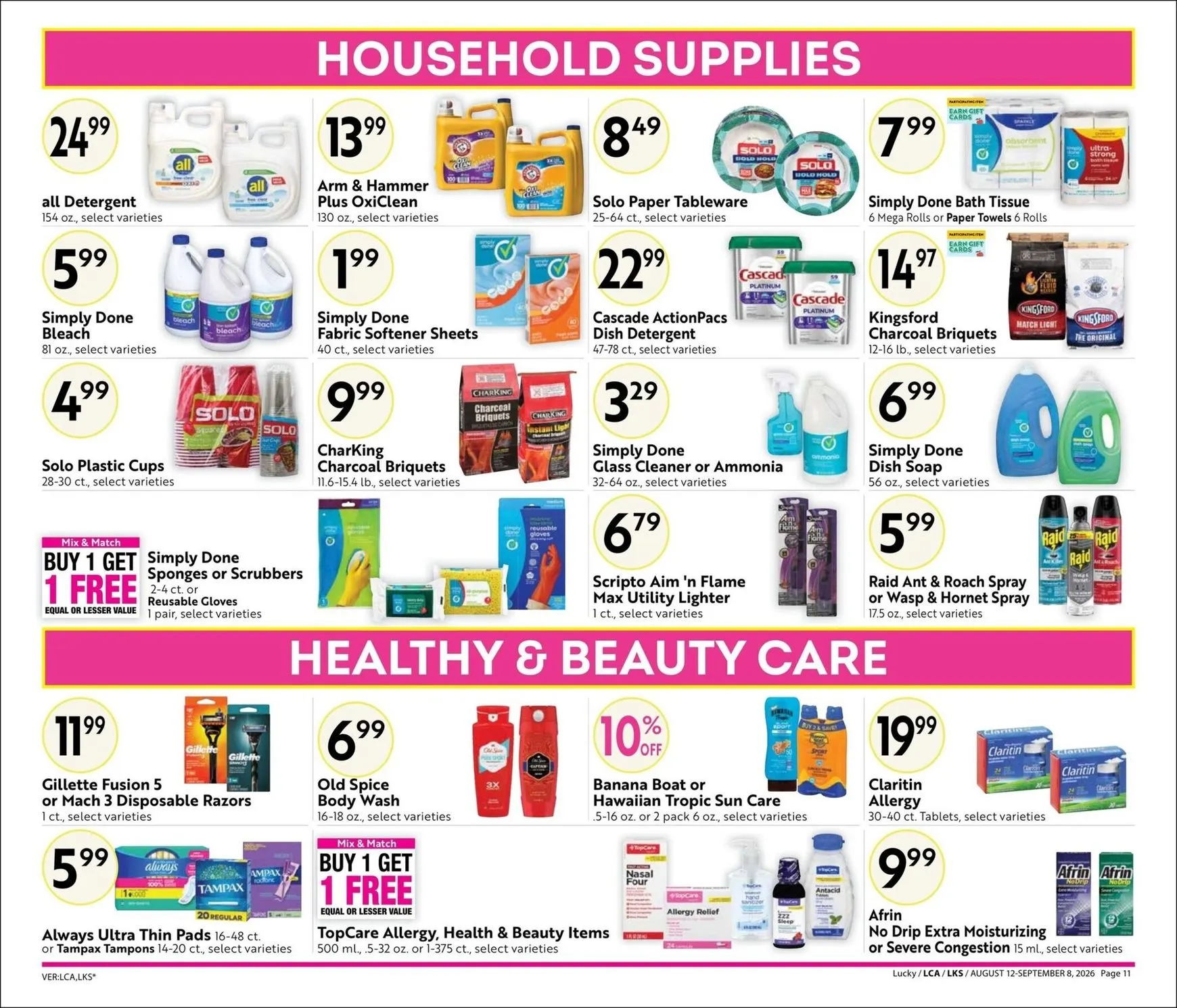Weekly ad Current Lucky - Steals & Deals leaflet valid from Wednesday 08/12/2026 to Tuesday 09/08/2026 from August 12 to September 8 2026 - Page 11