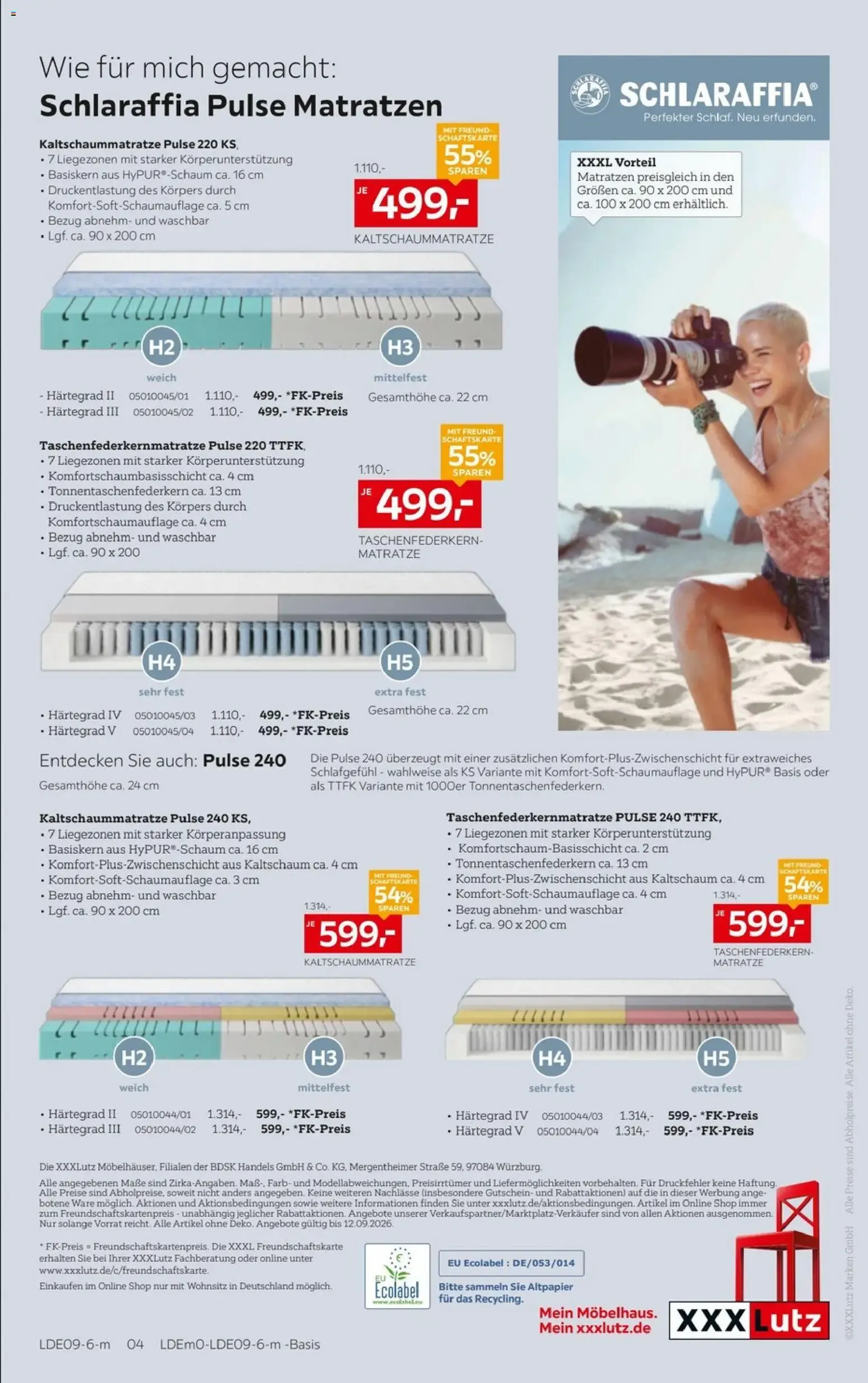 XXXLutz Bis zu 71% auf Matratzen (ab 29.08.2026) zum Blättern von 29. August bis 12. September 2026 - Prospekt seite 4