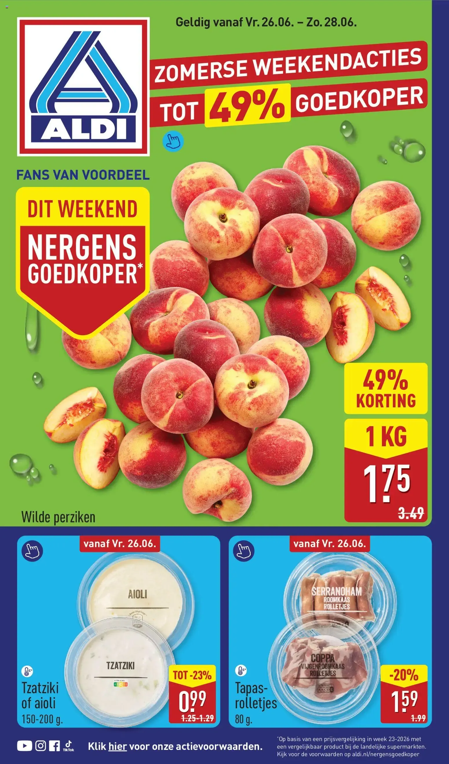Aldi: Zomerse Weekendacties van 26 juni tot 28 juni 2026 - Folder pagina 1