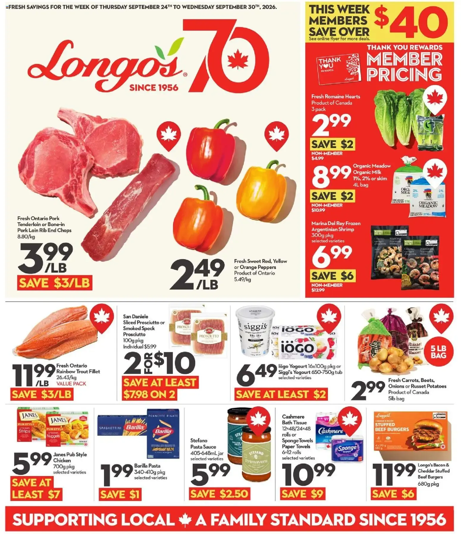 Longo's weekly flyer / circulaire from Sep 24, 2026 > weekly specials & deals from September 24 to September 30 2026 - flyer page 1