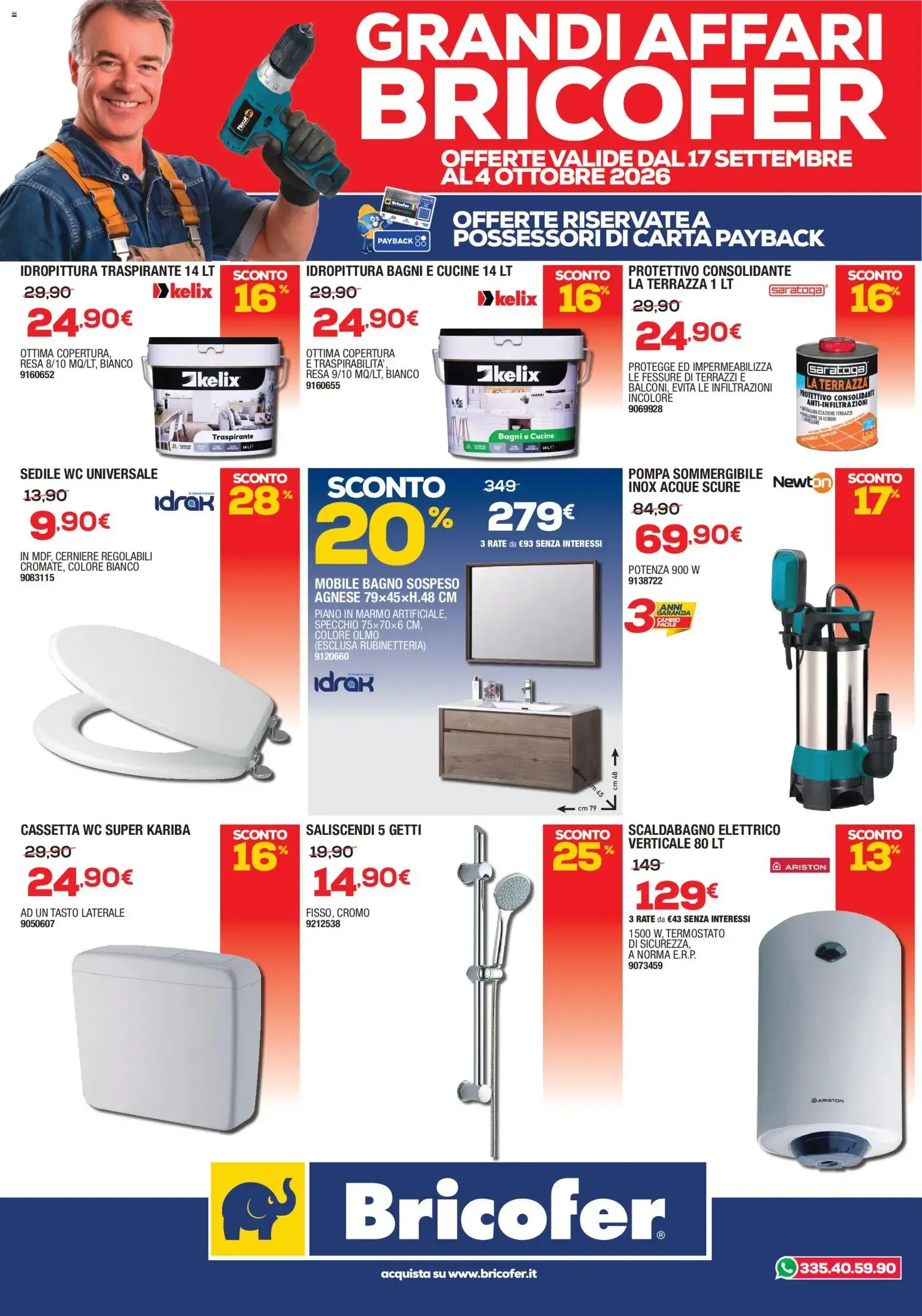 Nuovo Bricofer volantino dal 17/09/2026 > offerte anteprima 🛍️ da 17 settembre a 4 ottobre di 2026 - Pagina del volantino 4