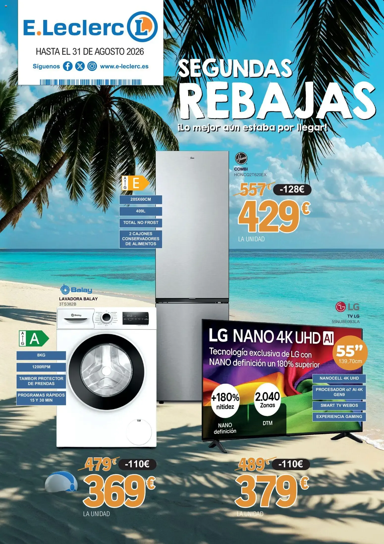 Catálogo de E.Leclerc Segundas Rebajas 31 de julio al 31 de agosto 2026 - Página 1