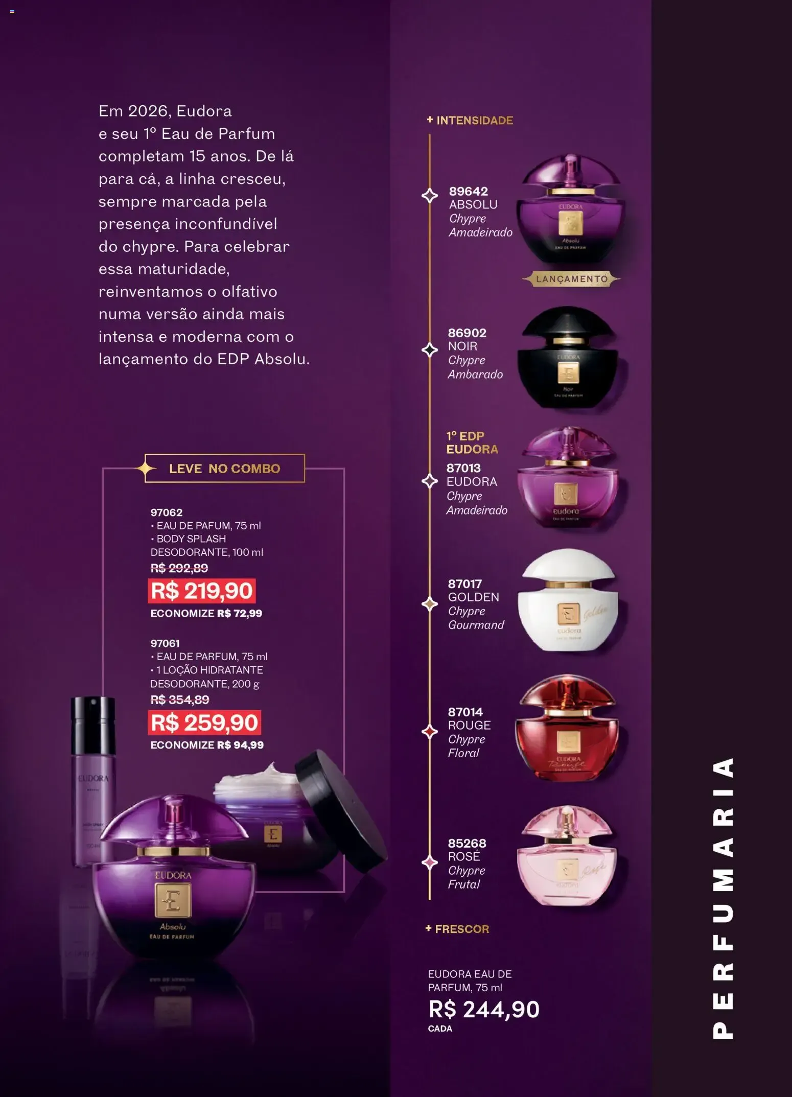 Encarte de Eudora - Edición Especial de Aniversario - 15 años - Absolu Eau de Parfum - Ciclo 12 5 de agosto até 27 de agosto 2026 - Pagina 8
