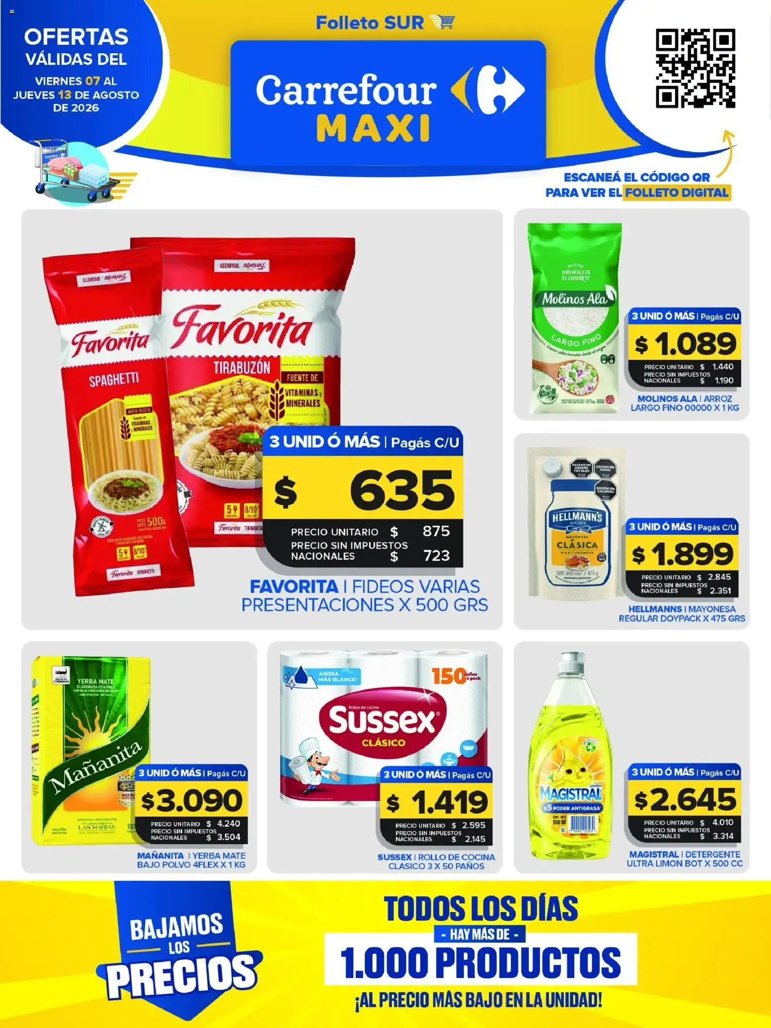 Ofertas de Carrefour Maxi catálogo del 07/08/2026 - 13/08/2026 7 de agosto al 13 de agosto 2026 - Página 1 del catálogo