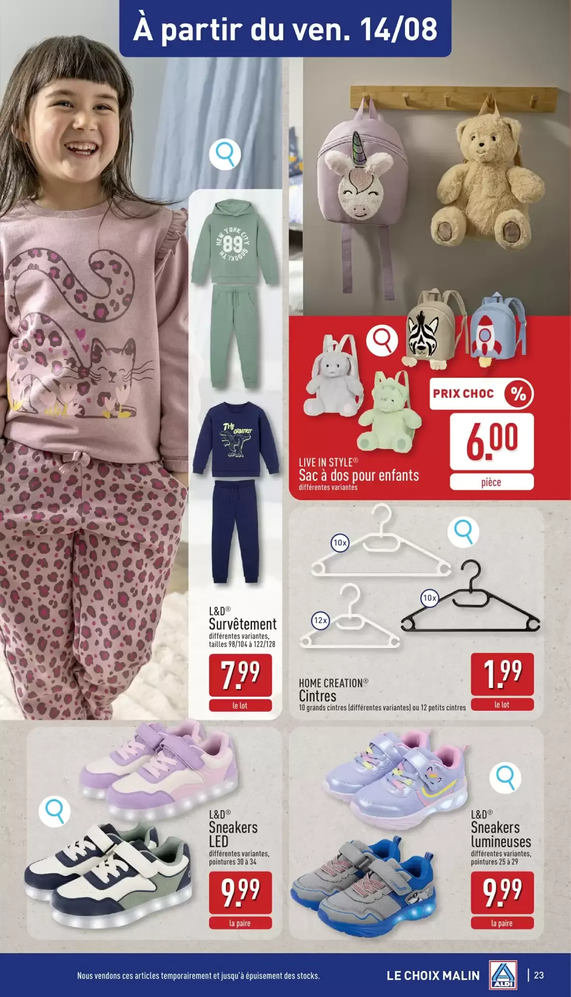 ALDI Dépliant du lun. 10/08 au ven. 14/08 van 10 augustus tot 14 augustus 2026 - folder pagina 23