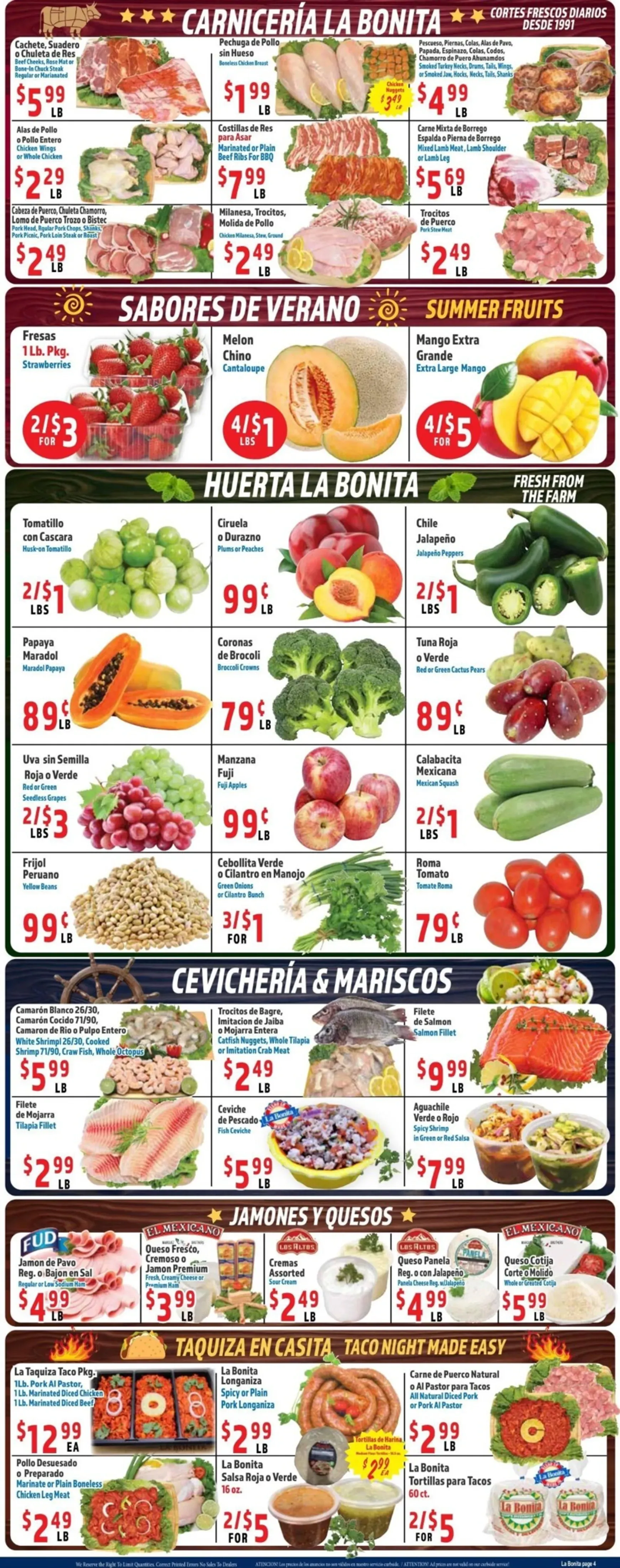 Weekly ad Current La Bonita leaflet valid from Wednesday 08/05/2026 to Tuesday 08/11/2026 from August 5 to August 11 2026 - Page 4