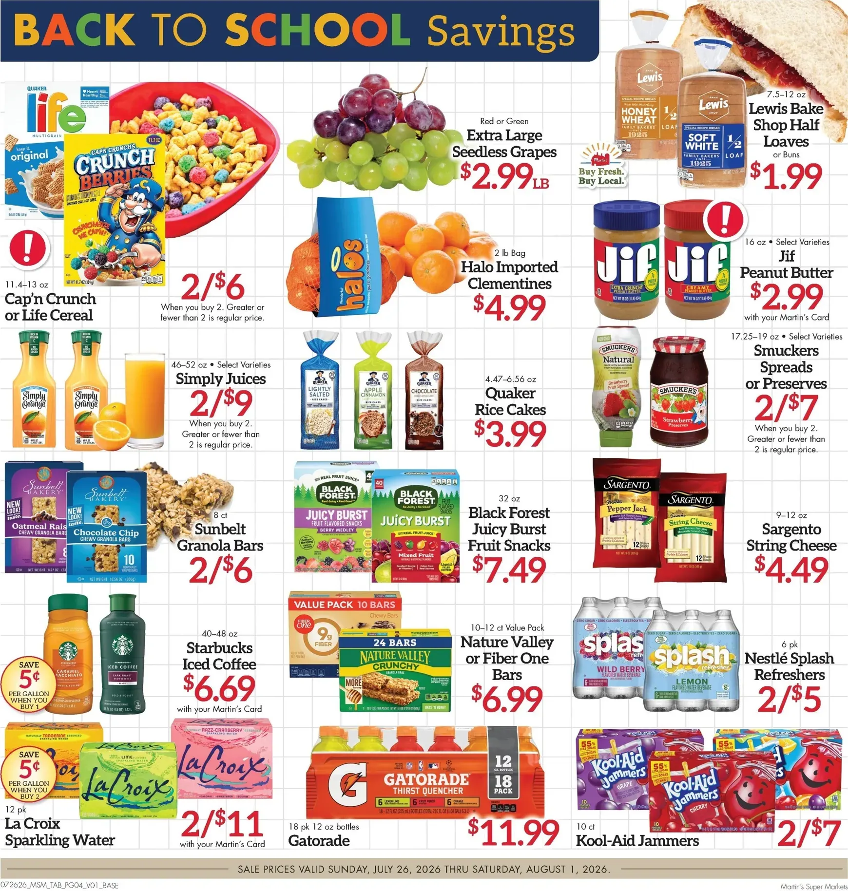 Weekly ad Current Martin's Super Markets leaflet valid from Sunday 07/26/2026 to Saturday 08/01/2026 from July 26 to August 1 2026 - Page 4