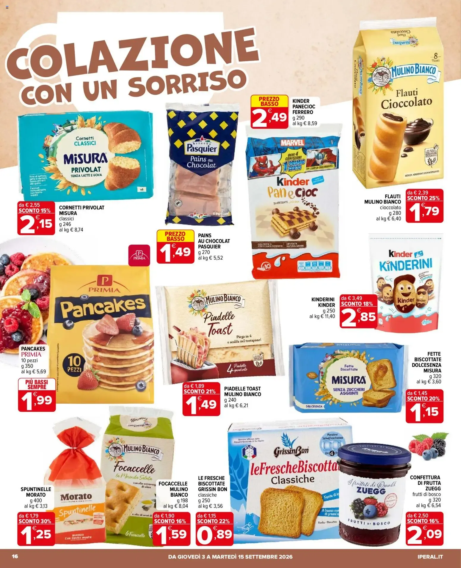 Iperal Supermercati Sotto Costo da 3 settembre a 15 settembre di 2026 - Pagina del volantino 16