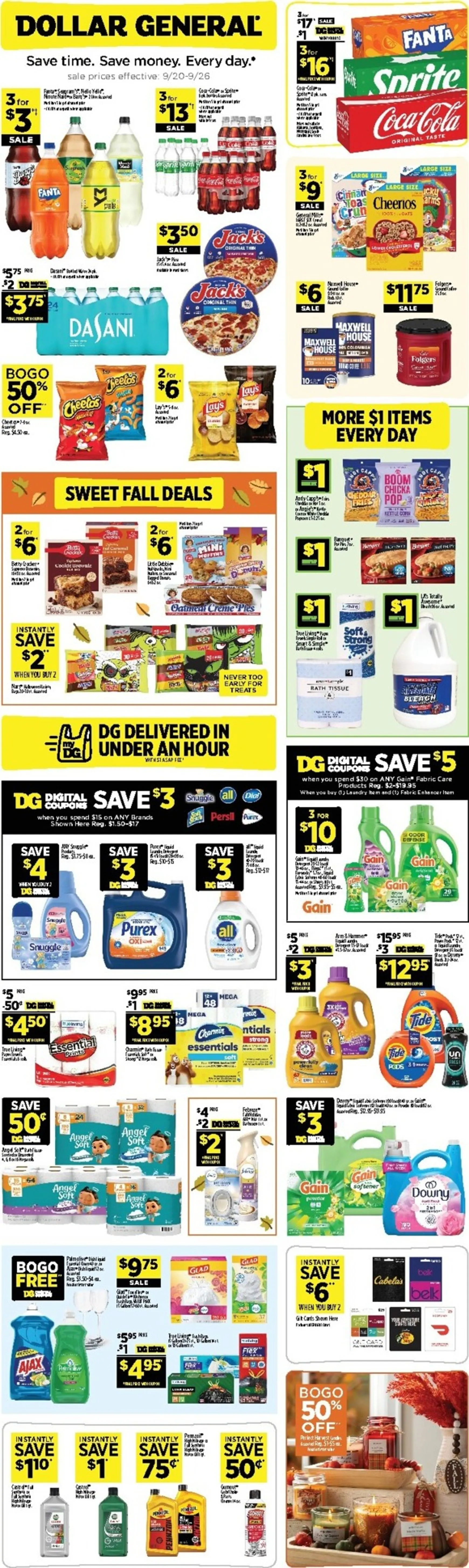 Current Dollar General leaflet valid from Sunday 09/20/2026 to Saturday 09/26/2026