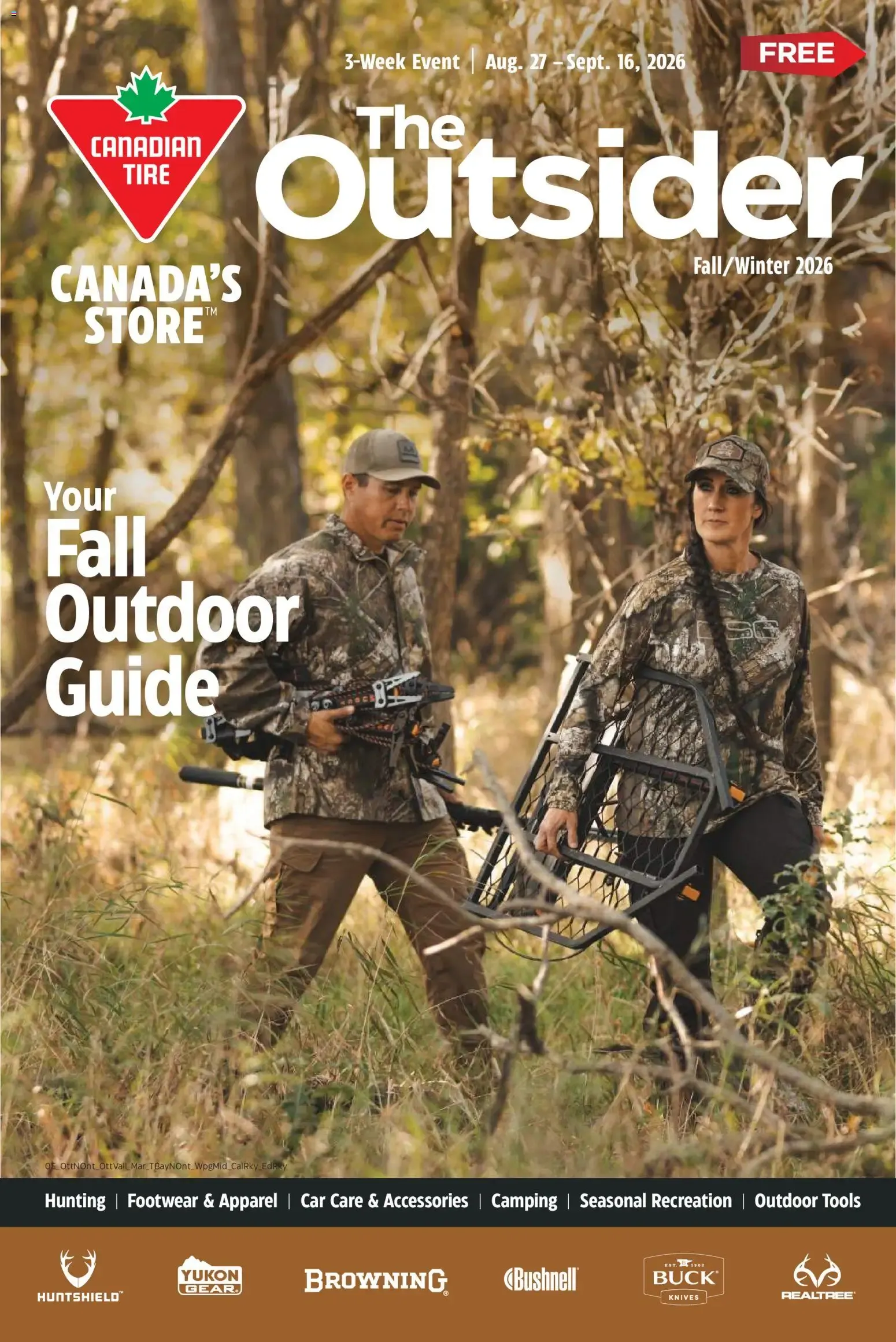 The Outsider - Your Fall Outdoor Guide (Canadian Tire) from August 27 to September 16 2026 - flyer page 1