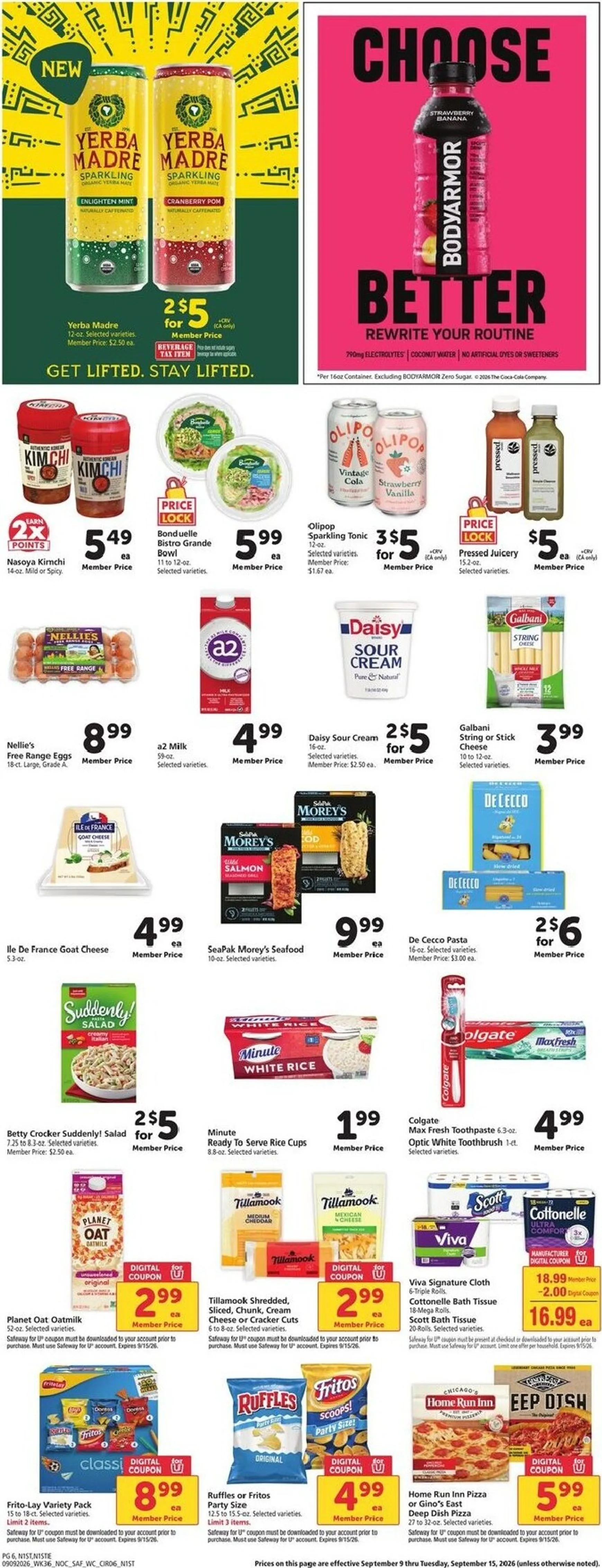Weekly ad Current Safeway leaflet valid from Wednesday 09/09/2026 to Tuesday 09/15/2026 from September 9 to September 15 2026 - Page 6