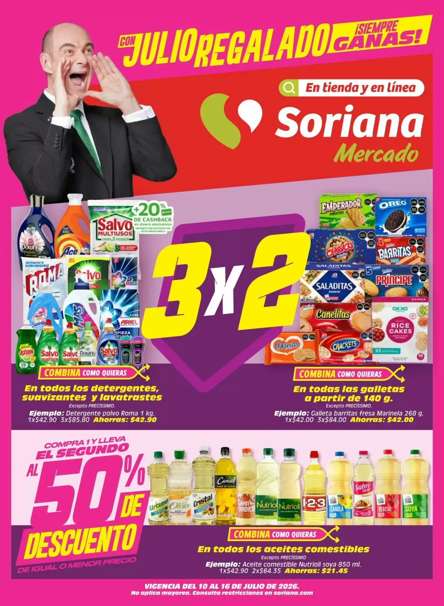 Catálogo de Folleto Soriana Mercado - Julio Regalado 10 de julio al 16 de julio 2026 - Pagina 1