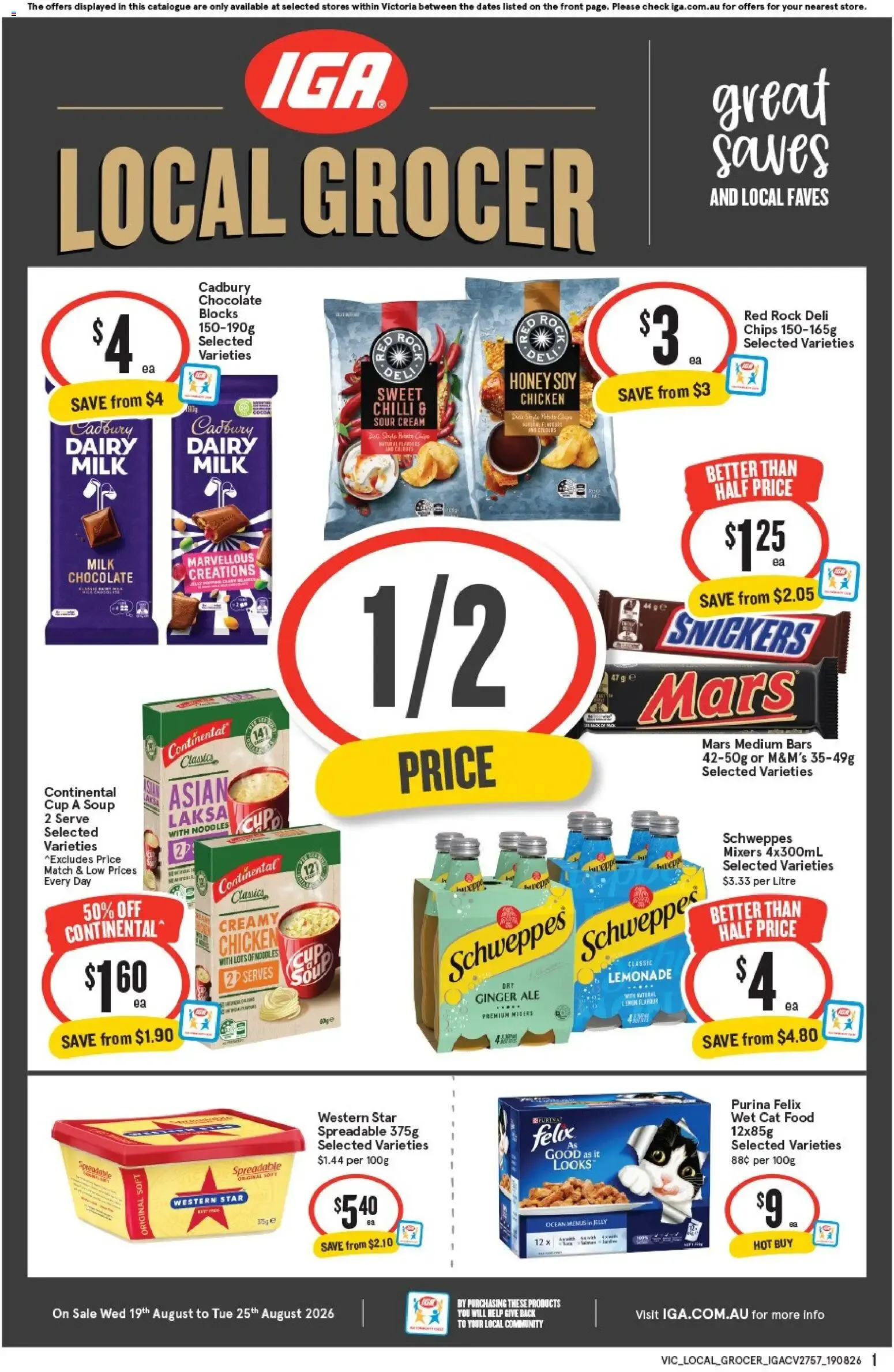IGA Local Grocer - Great Saves and Local Faves - Catalogue valid from 19 August to 25 August 2026 - page 1