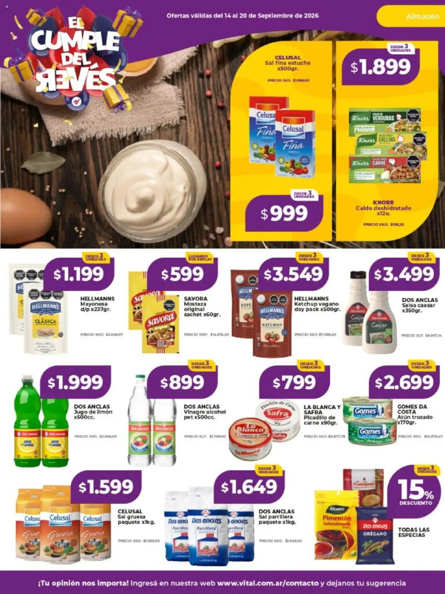 Ofertas de Vital - Ofertas || del 14/09/2026 - 20/09/2026 || Catálogo 14 de septiembre al 20 de septiembre 2026 - Página 18 del catálogo