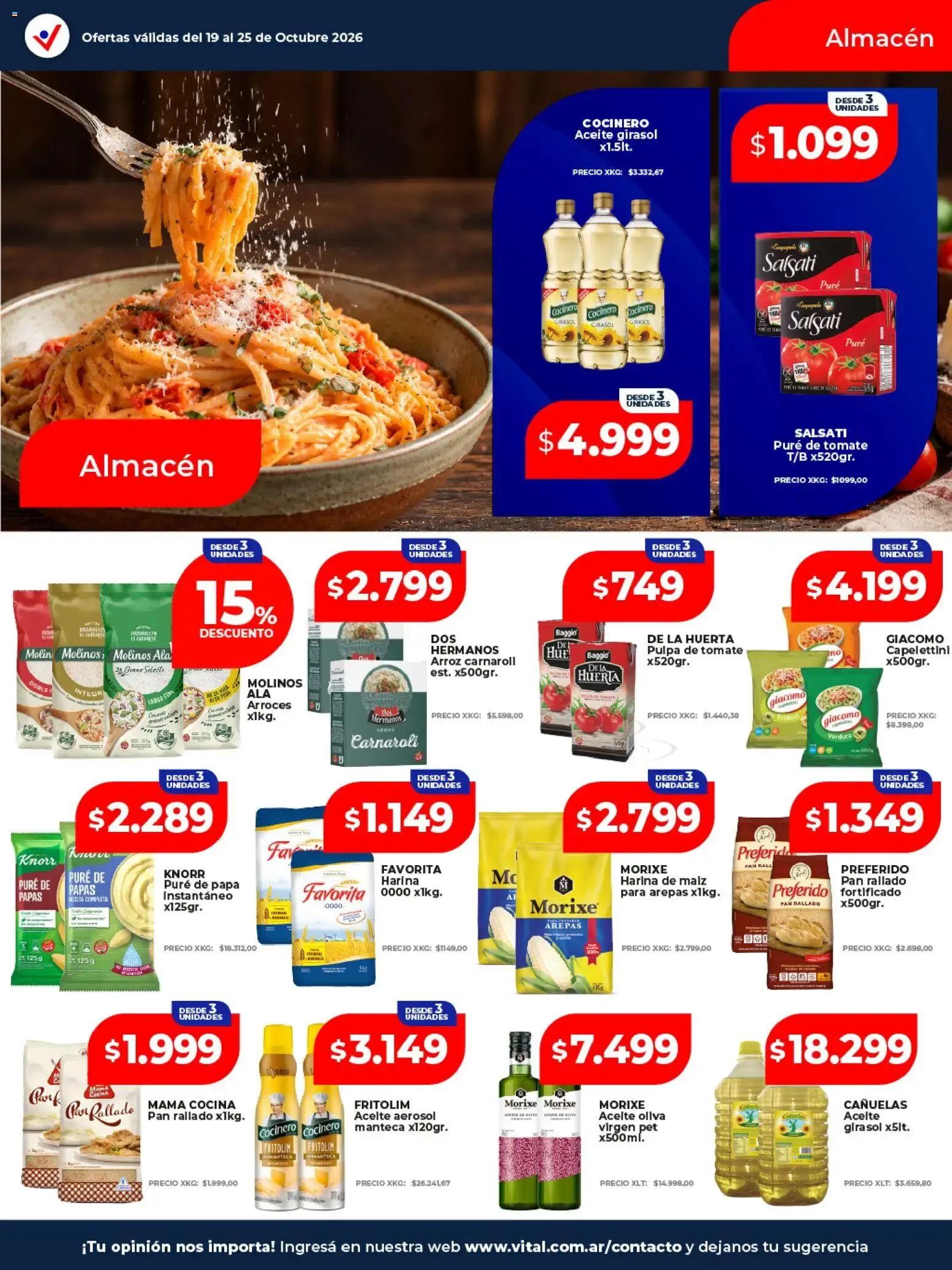 Ofertas de Vital - Ofertas || del 19/10/2026 - 25/10/2026 || Catálogo 19 de octubre al 25 de octubre 2026 - Página 19 del catálogo