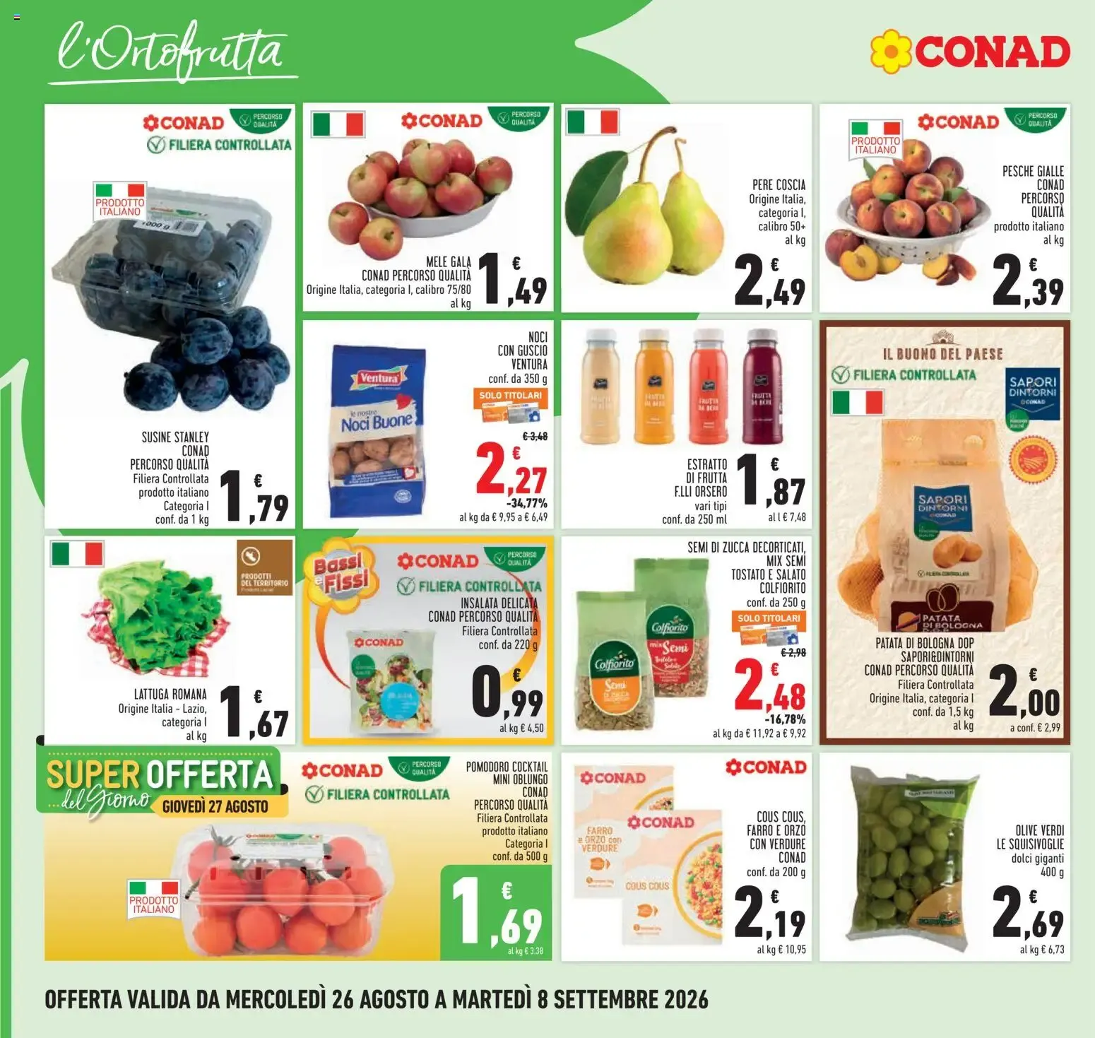 Conad Taglio Netto da 26 agosto a 8 settembre di 2026 - Pagina del volantino 2