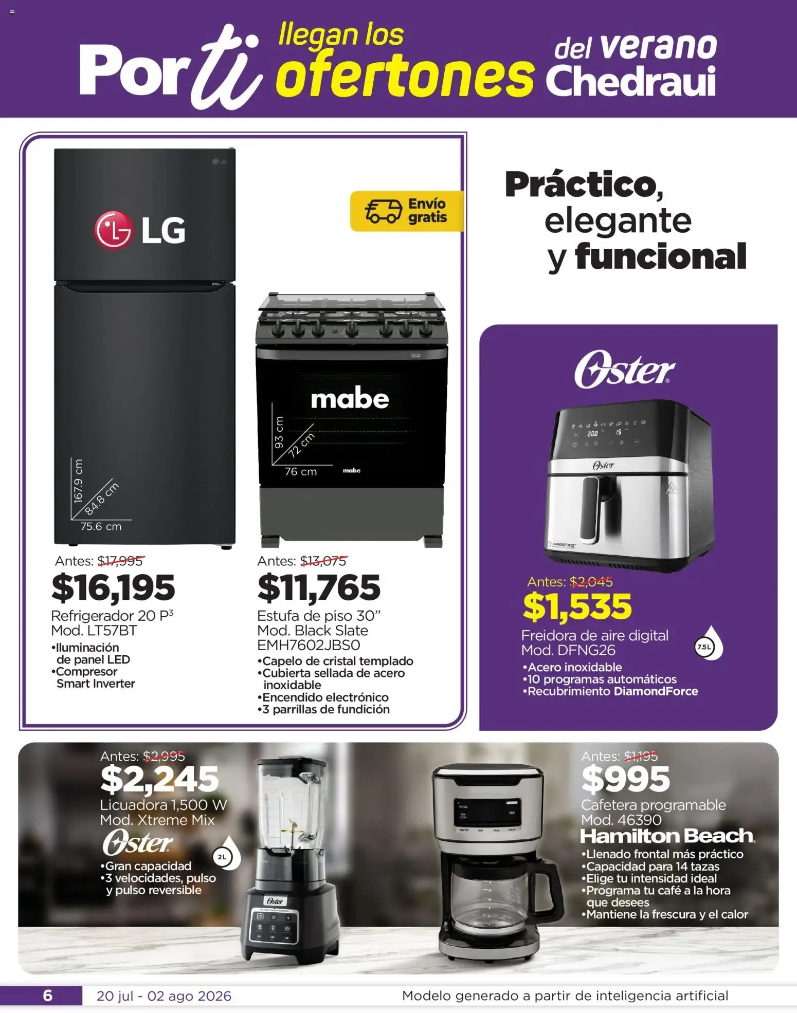 Catálogo de Chedraui folleto Por Ti ofertones de verano (20/07/2026 - 02/08/2026) - catálogo en línea 20 de julio al 2 de agosto 2026 - Pagina 6