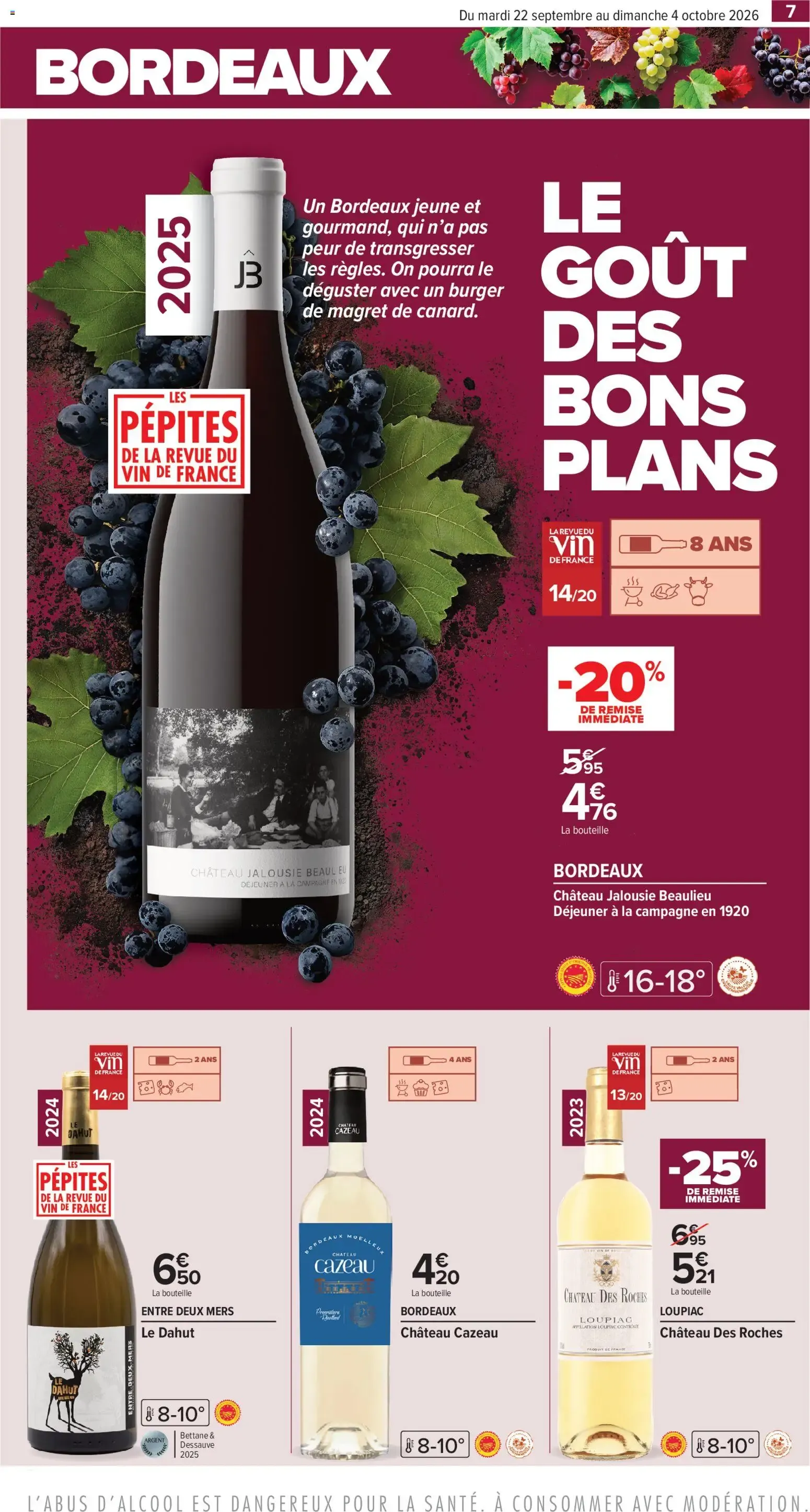 Carrefour contact Foire aux Vins: Le goût des bons plans du 22 septembre au 4 octobre 2026 - Catalogue page 7