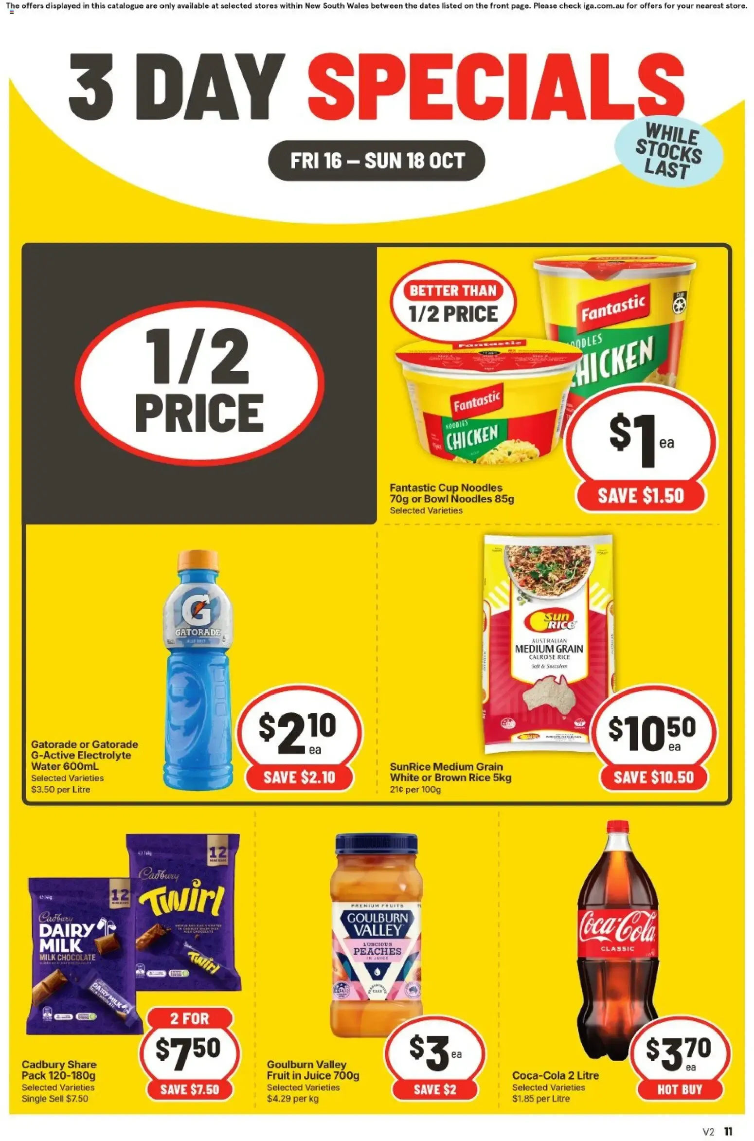 3 DAY SPECIALS - Catalogue valid from 16 October to 18 October 2026 - page 1