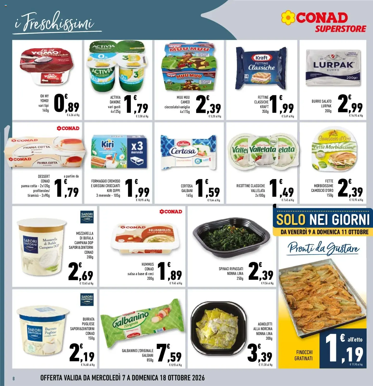 Anteprima volantino Conad dal 07/10/2026 prossima settimana da 7 ottobre a 18 ottobre di 2026 - Pagina del volantino 8