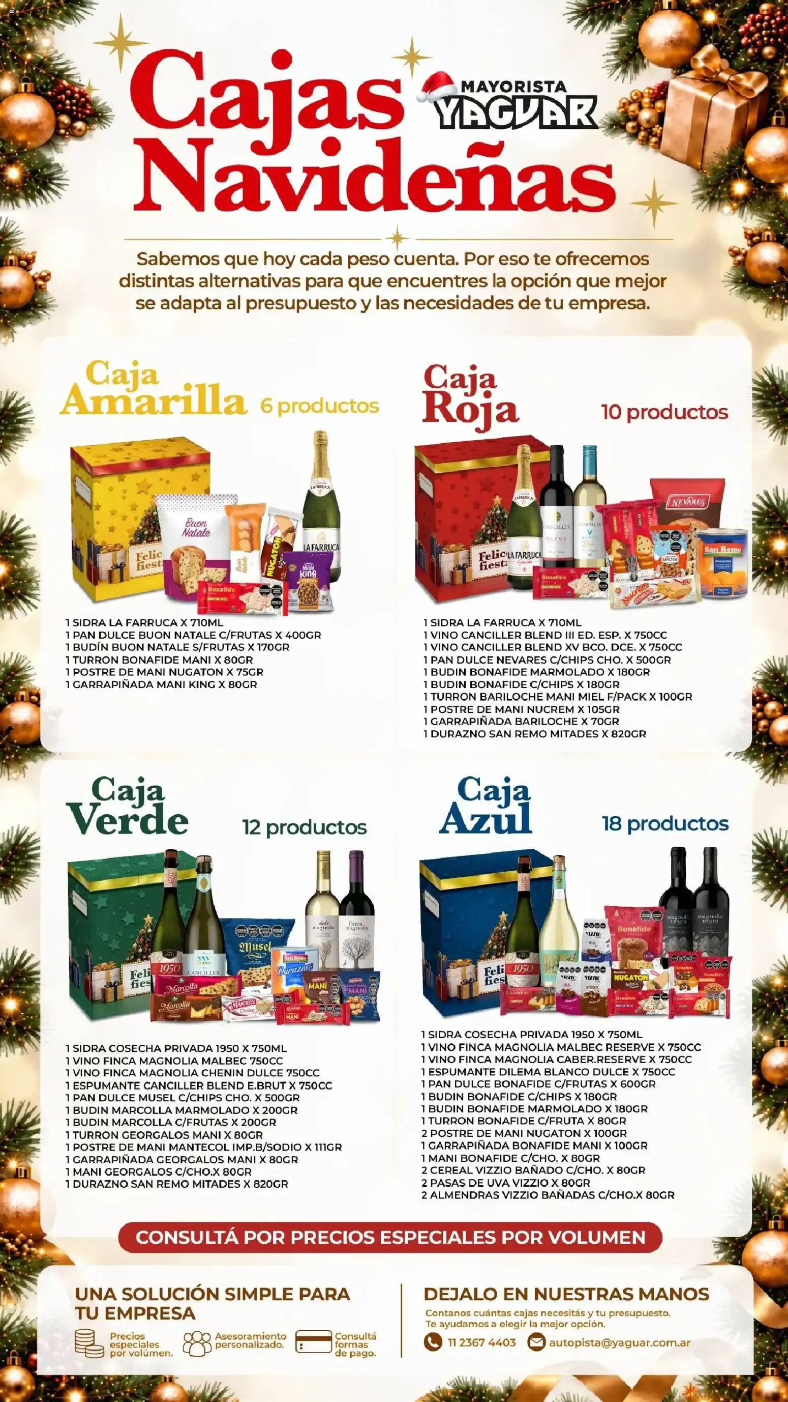 Ofertas de Cajas Navideñas Mayorista Yaguar 23 de octubre al 24 de diciembre 2026 - Página 1 del catálogo