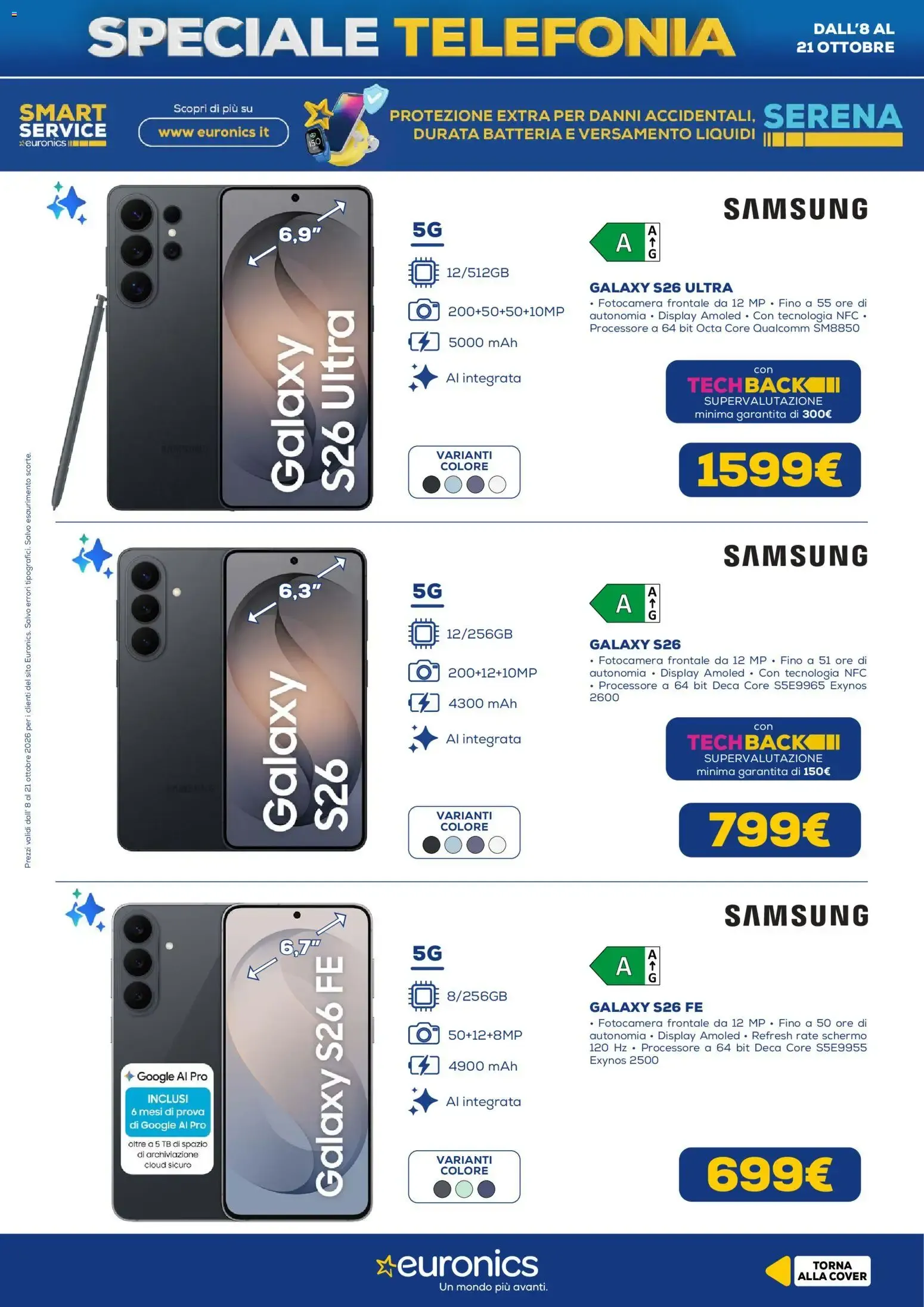 Nuovo Euronics volantino Telefonia dal 08/10/2026 > offerte anteprima 🛍️ da 8 ottobre a 21 ottobre di 2026 - Pagina del volantino 7