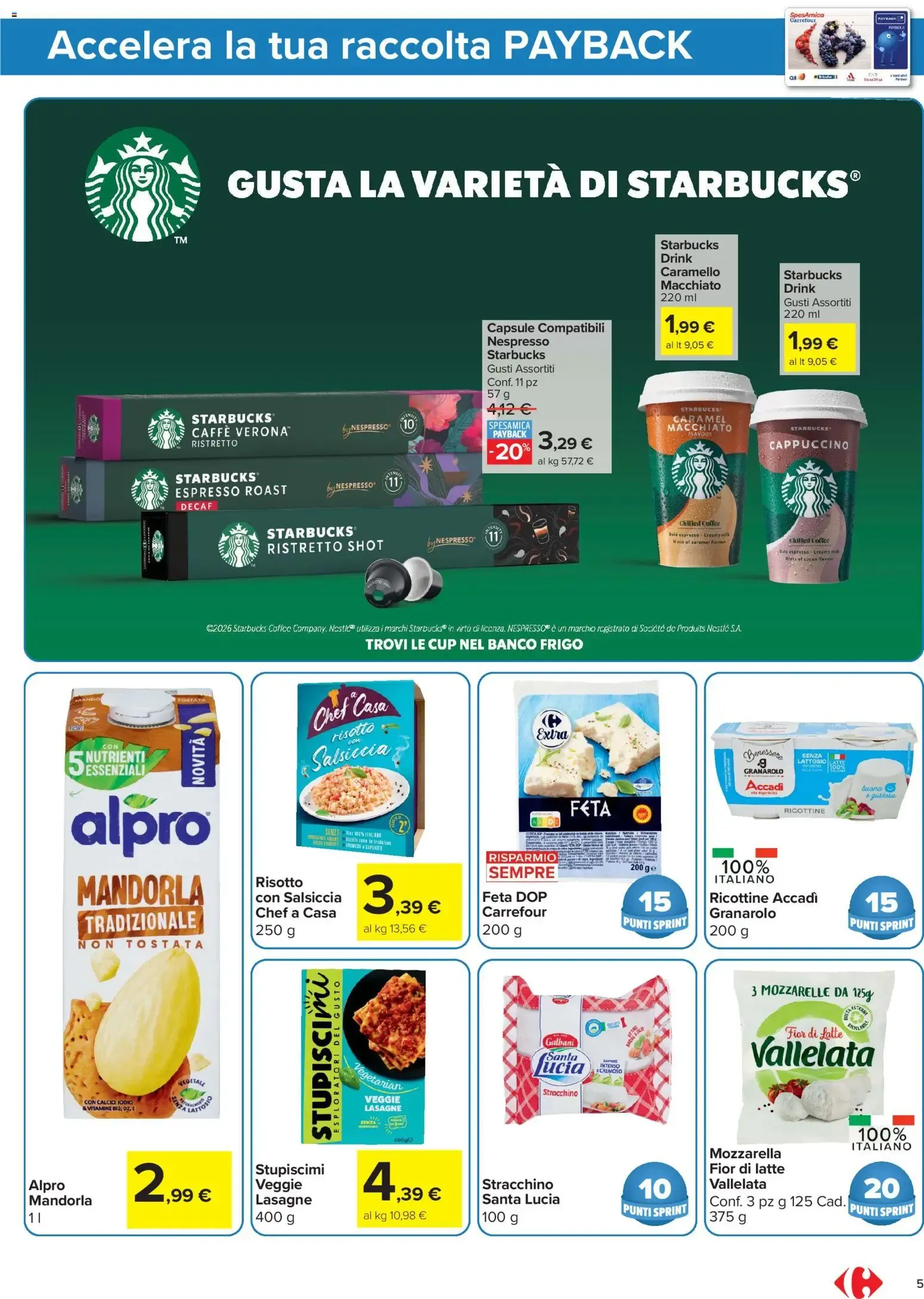 Nuovo Carrefour volantino Market - Punti Sprint Payback dal 16/06/2026 > offerte anteprima 🛍️ da 16 giugno a 29 giugno di 2026 - Pagina del volantino 5