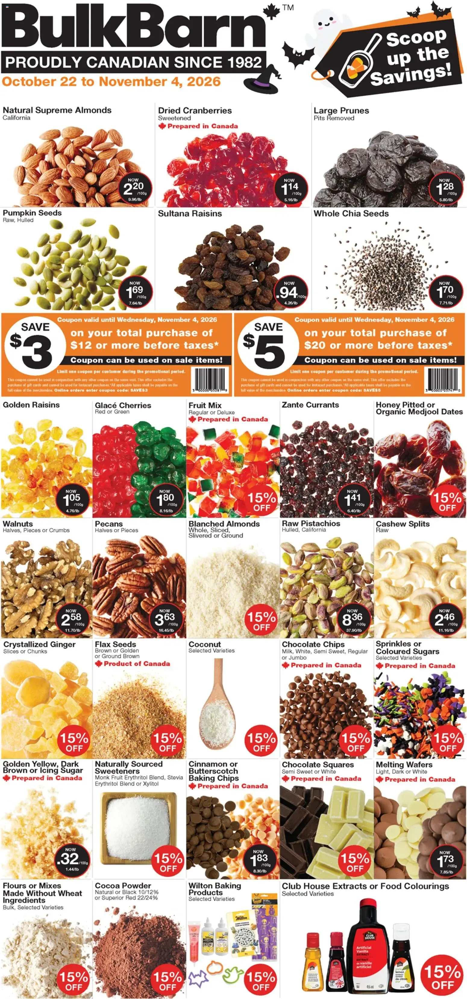 Bulk Barn weekly flyer from Oct 22, 2026 > weekly specials & deals from October 22 to November 4 2026 - flyer page 1