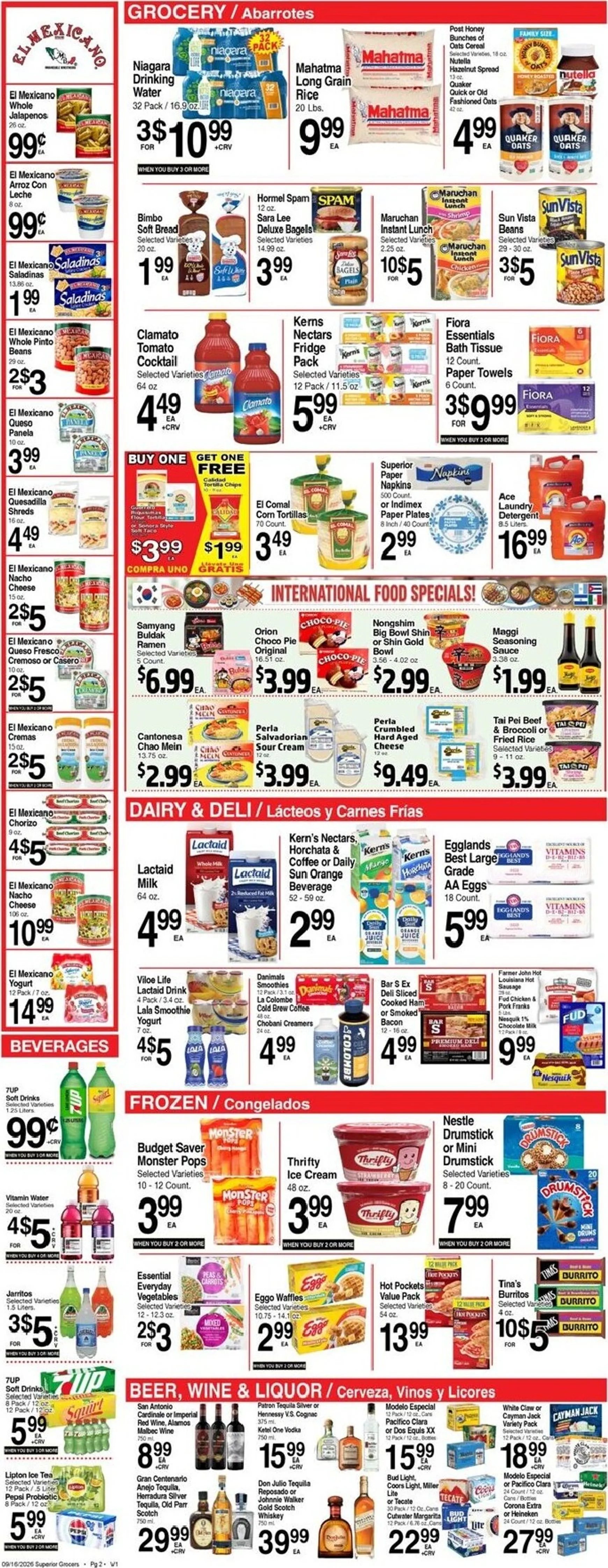 Weekly ad Current Superior Grocers leaflet valid from Wednesday 09/16/2026 to Tuesday 09/22/2026 from September 16 to September 22 2026 - Page 2