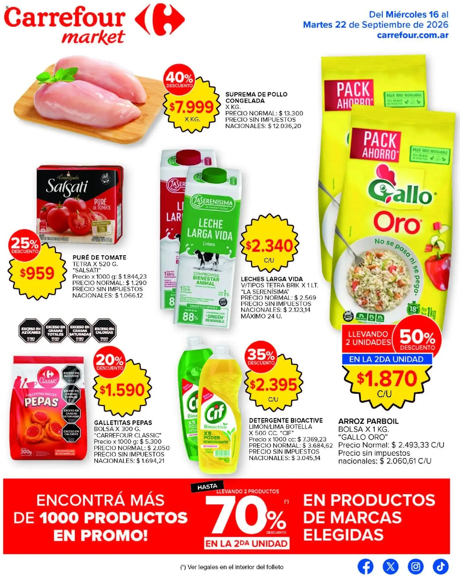 Ofertas de Carrefour Ofertas || del 16/09/2026 - 22/09/2026 || Promociones 16 de septiembre al 22 de septiembre 2026 - Página 34 del catálogo