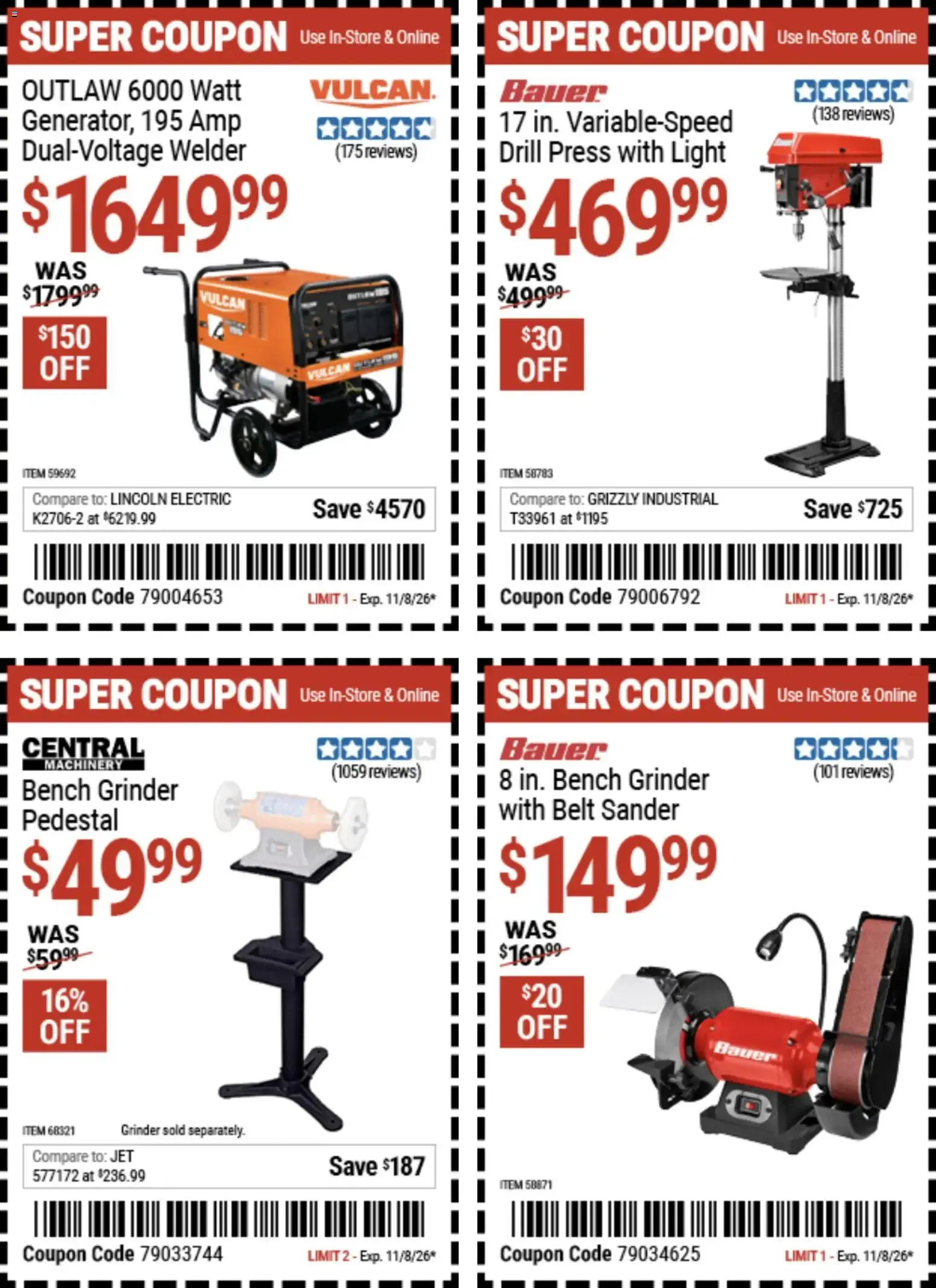 Weekly ad Harbor Freight Weekly Ad (10/26 - 11/08 2026) - Flyer from October 26 to November 8 2026 - Page 15