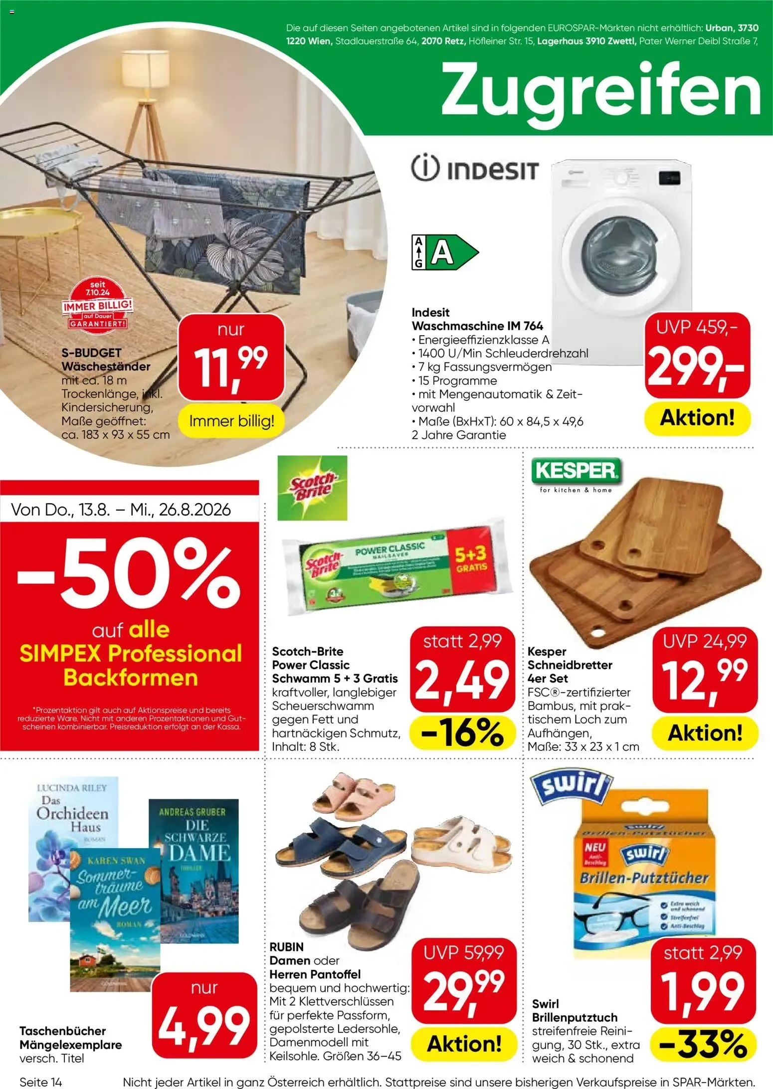 Eurospar Flugblatt von 13.08.2026 - Aktuelle Angebote von 13. August bis 26. August 2026 - Flugblätt seite 13