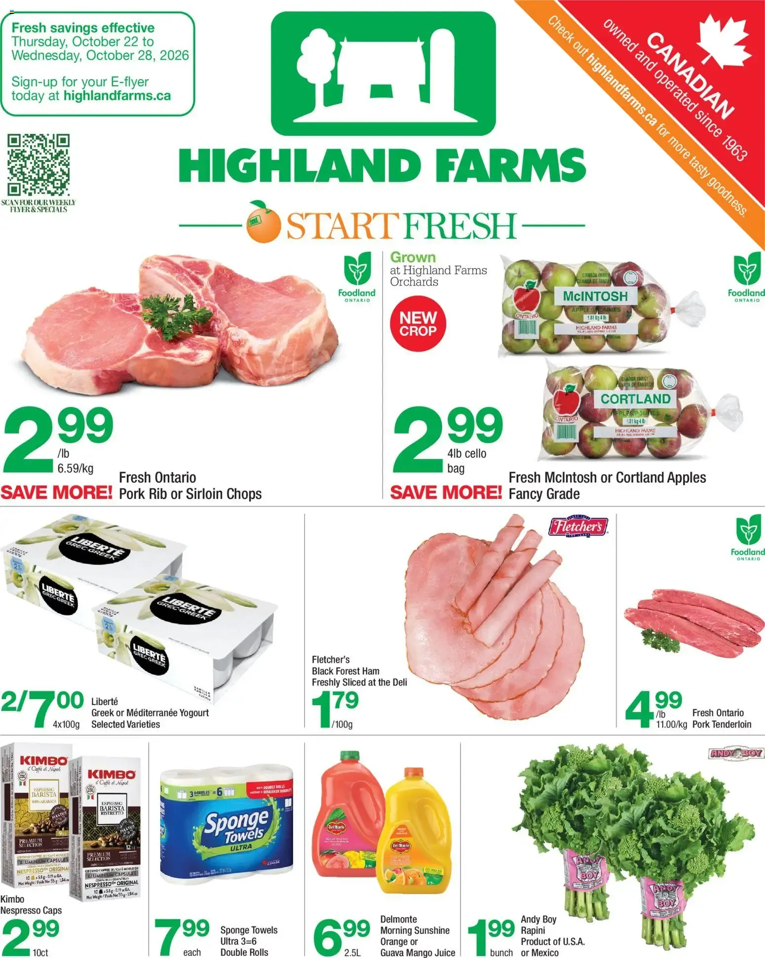 Highland Farms weekly flyer / circulaire from Oct 22, 2026 > weekly specials & deals