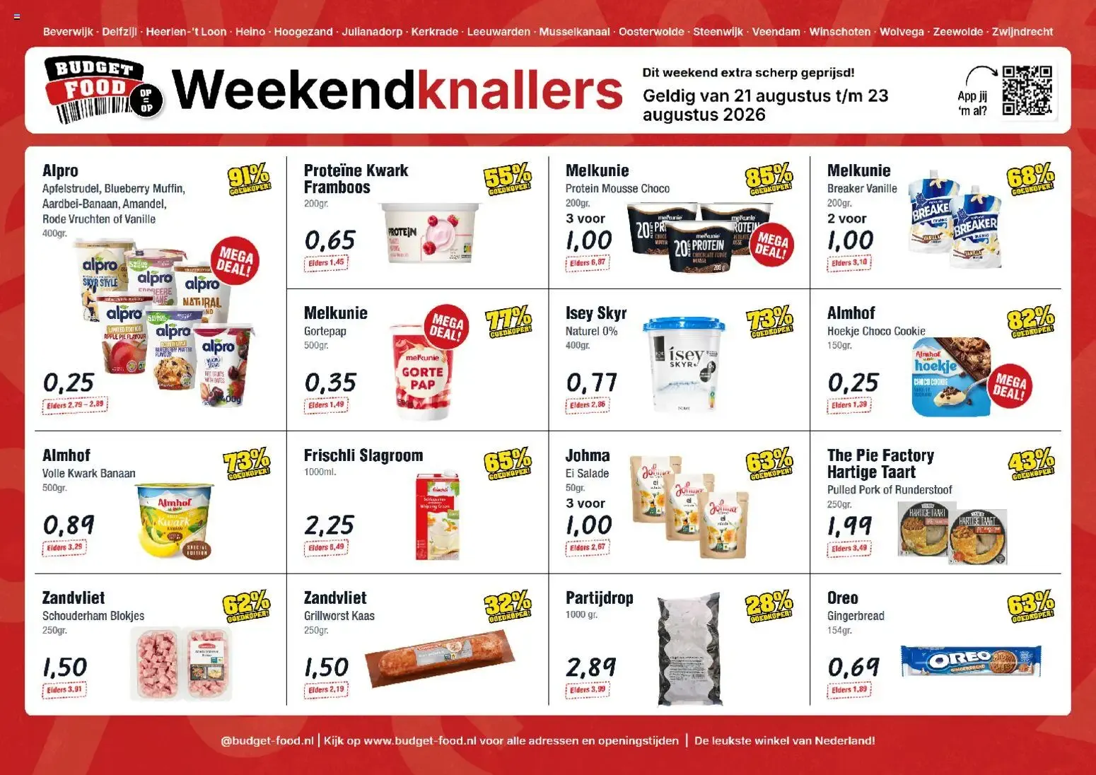 Budget Food Weekendknallers van 21 augustus tot 23 augustus 2026 - Folder pagina 1