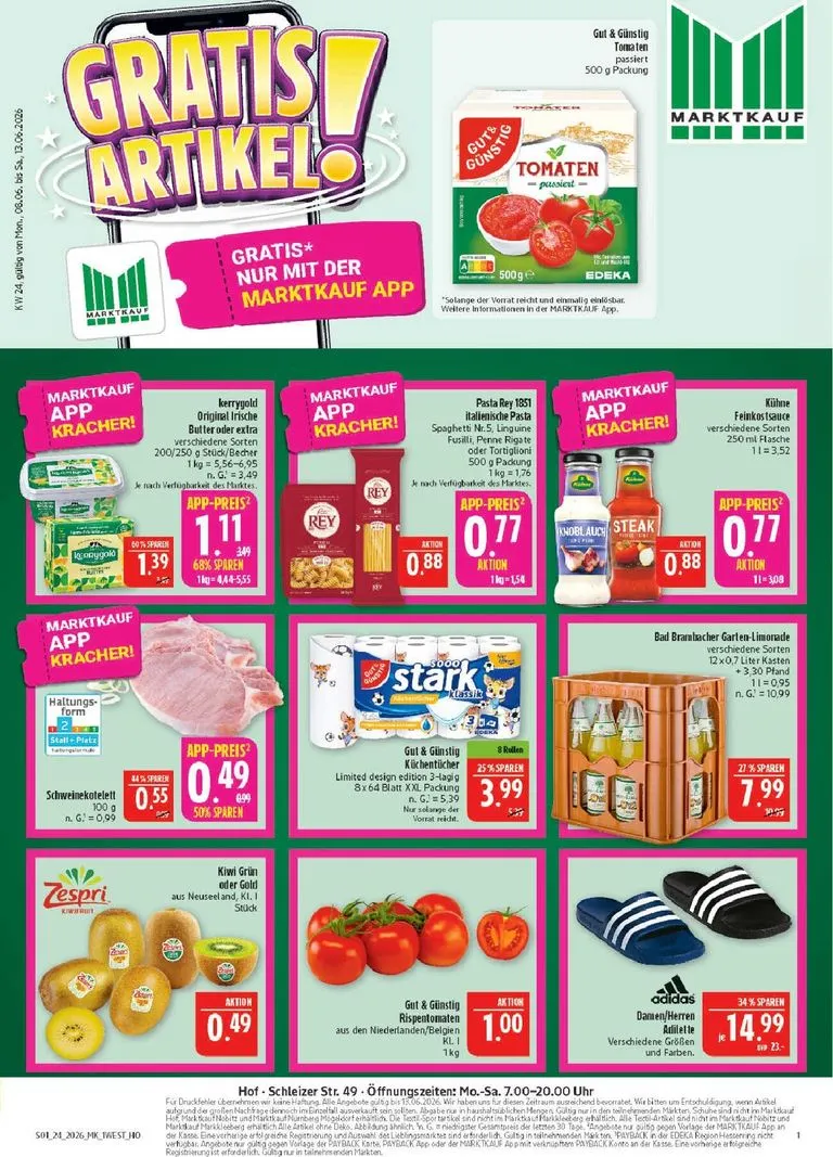 Marktkauf Prospekt – von Montag 08.06.2026 bis Samstag 13.06.2026 von 8. Juni bis 13. Juni 2026 - Prospekt seite 1