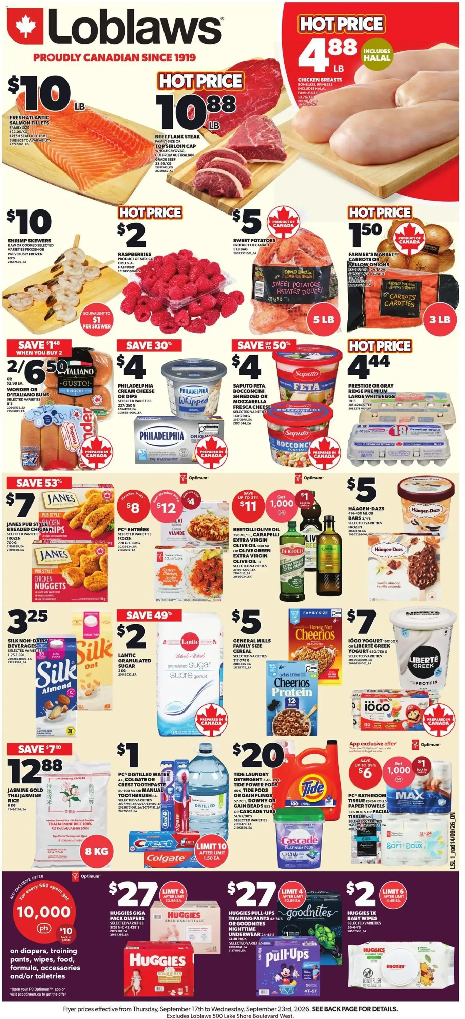 Loblaws weekly flyer / circulaire from Sep 17, 2026 > weekly specials & deals from September 17 to September 23 2026 - flyer page 1