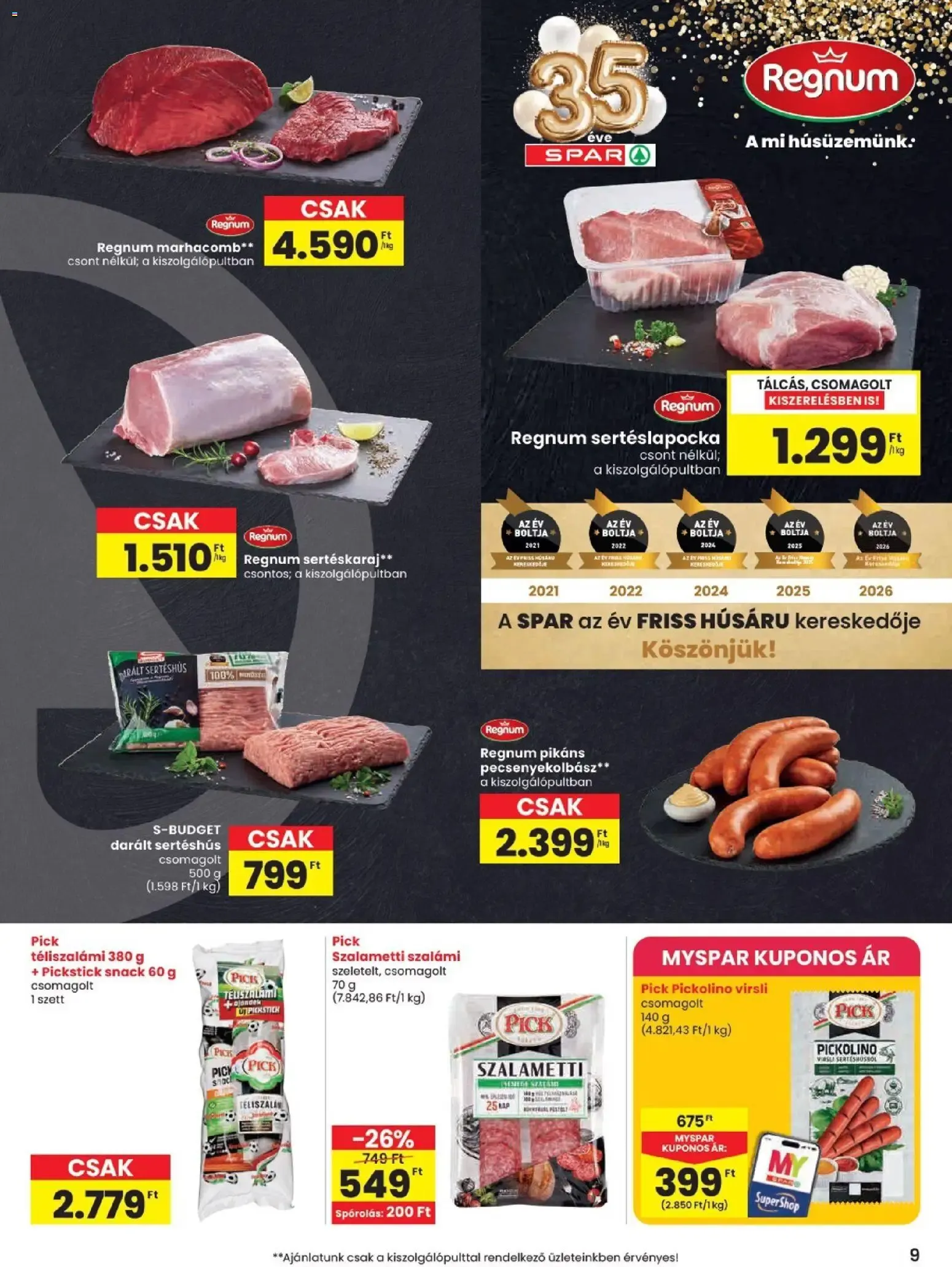 Katalógus Spar Szülinapi akciók és szuper árak! június 25.-tól július 1.-ig 2026. - Oldal 9