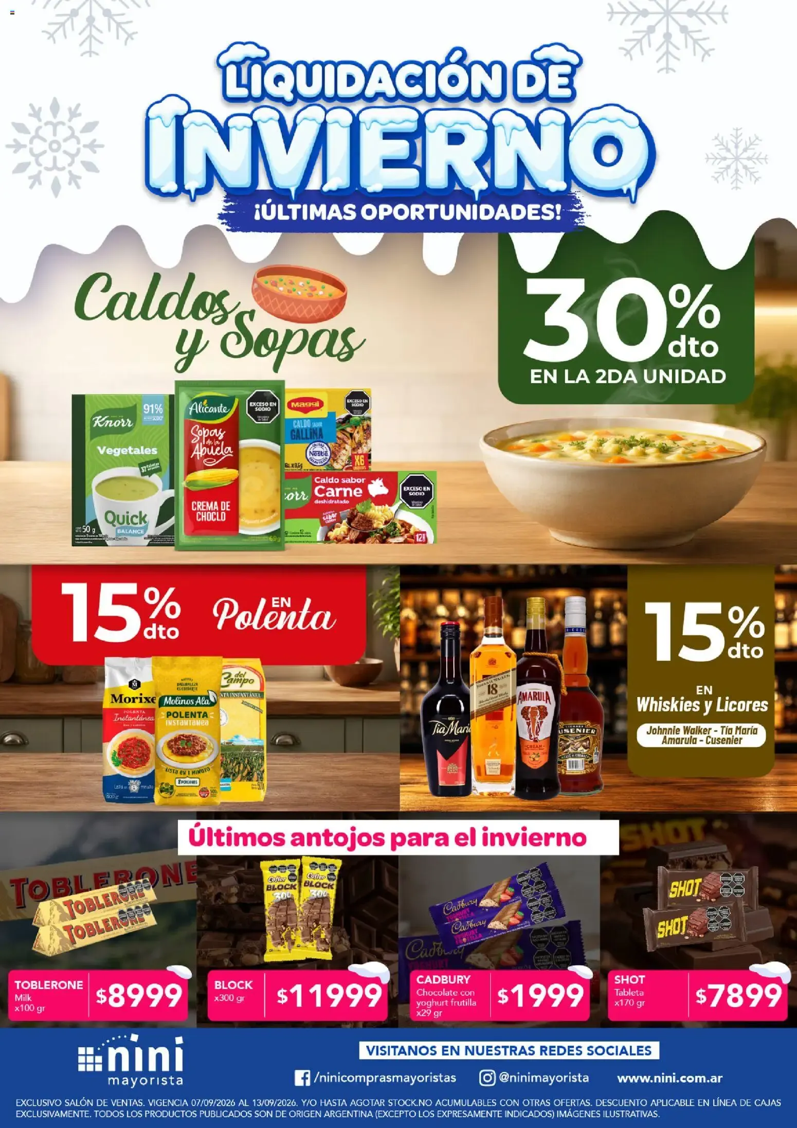 Ofertas de NINI Mayorista - Liquidación de invierno del 07/09/2026 - 13/09/2026 7 de septiembre al 13 de septiembre 2026 - Página 1 del catálogo