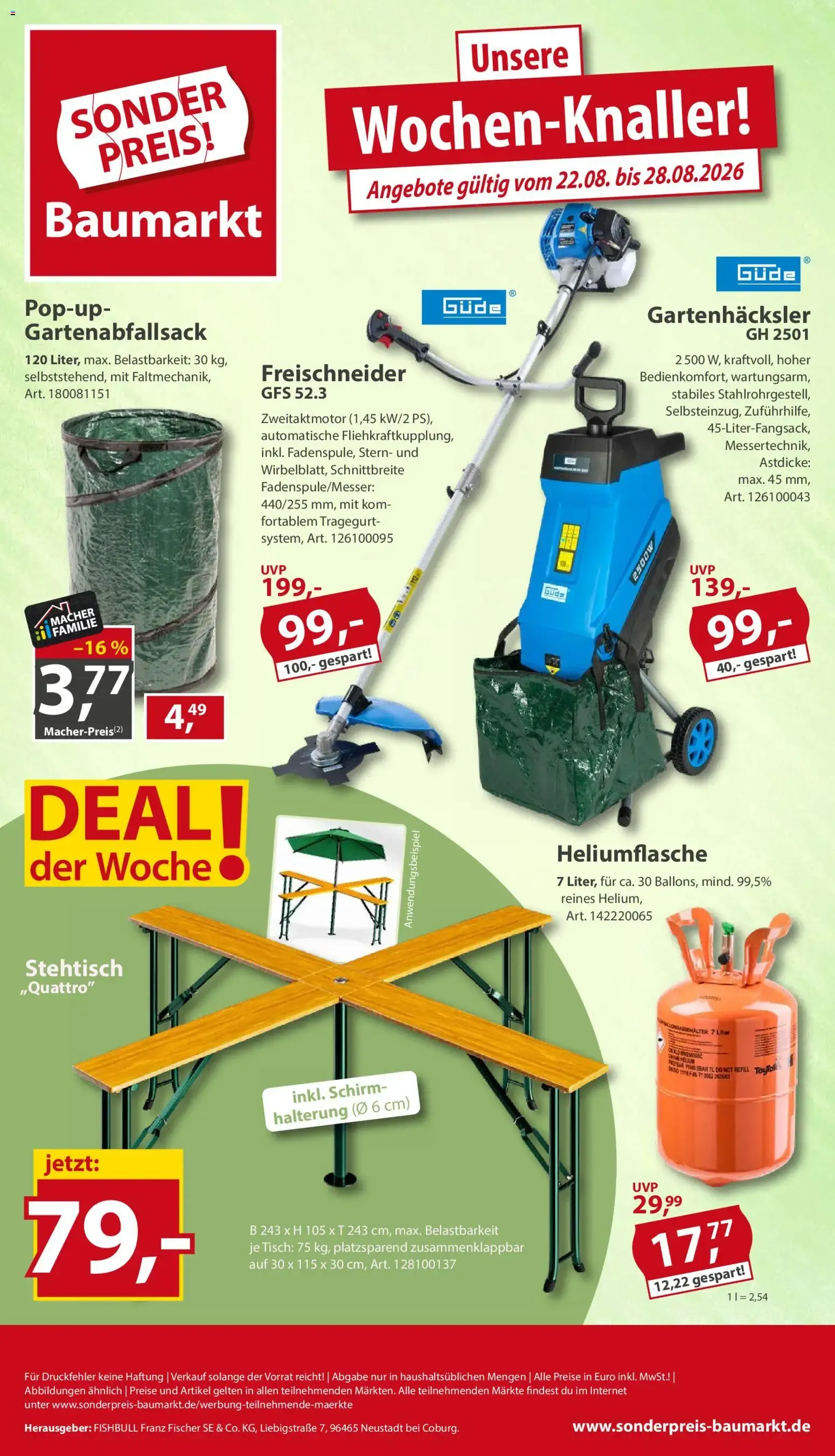 Sonderpreis Baumarkt Prospekt (ab 22.08.2026) zum Blättern