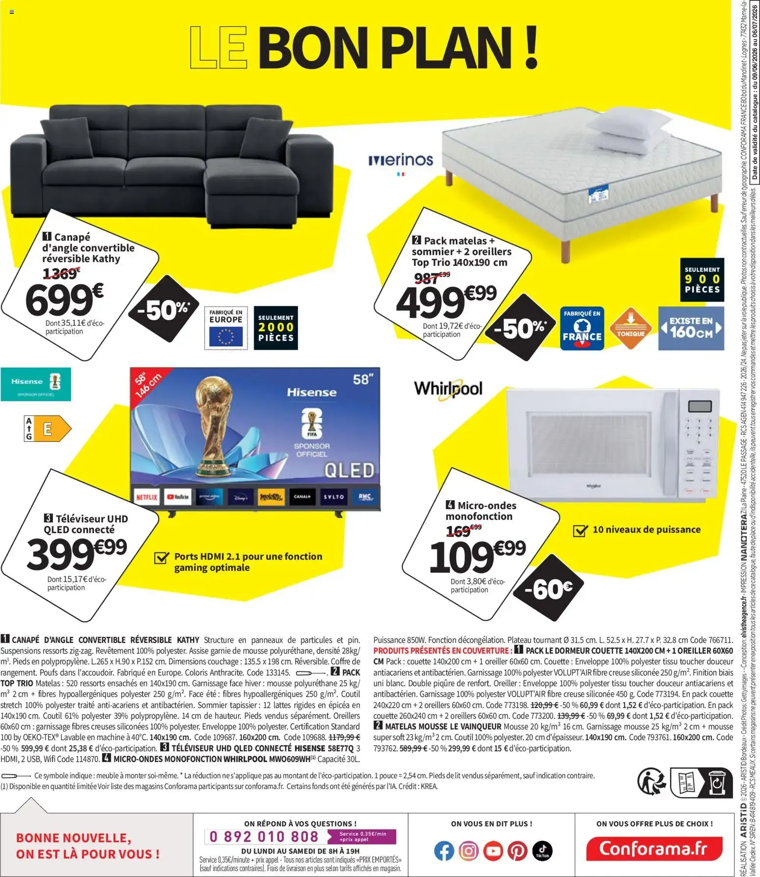 Conforama catalogue à partir du 09/06/2026 - promo en ligne du 9 juin au 6 juillet 2026 - Catalogue page 52