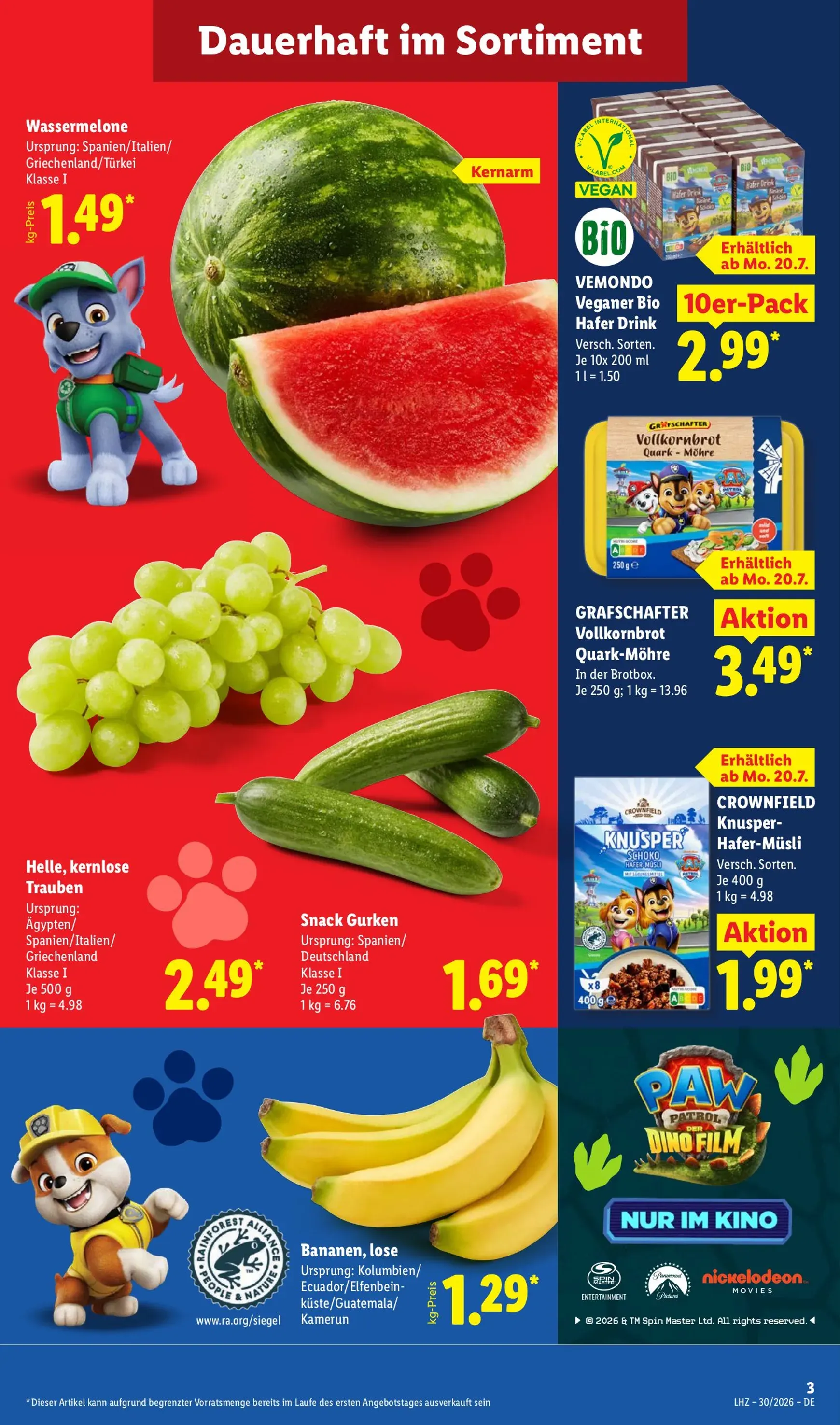 Lidl Prospekt nächste Woche – von Montag 20.07.2026 bis Samstag 25.07.2026 von 20. Juli bis 25. Juli 2026 - Prospekt seite 3