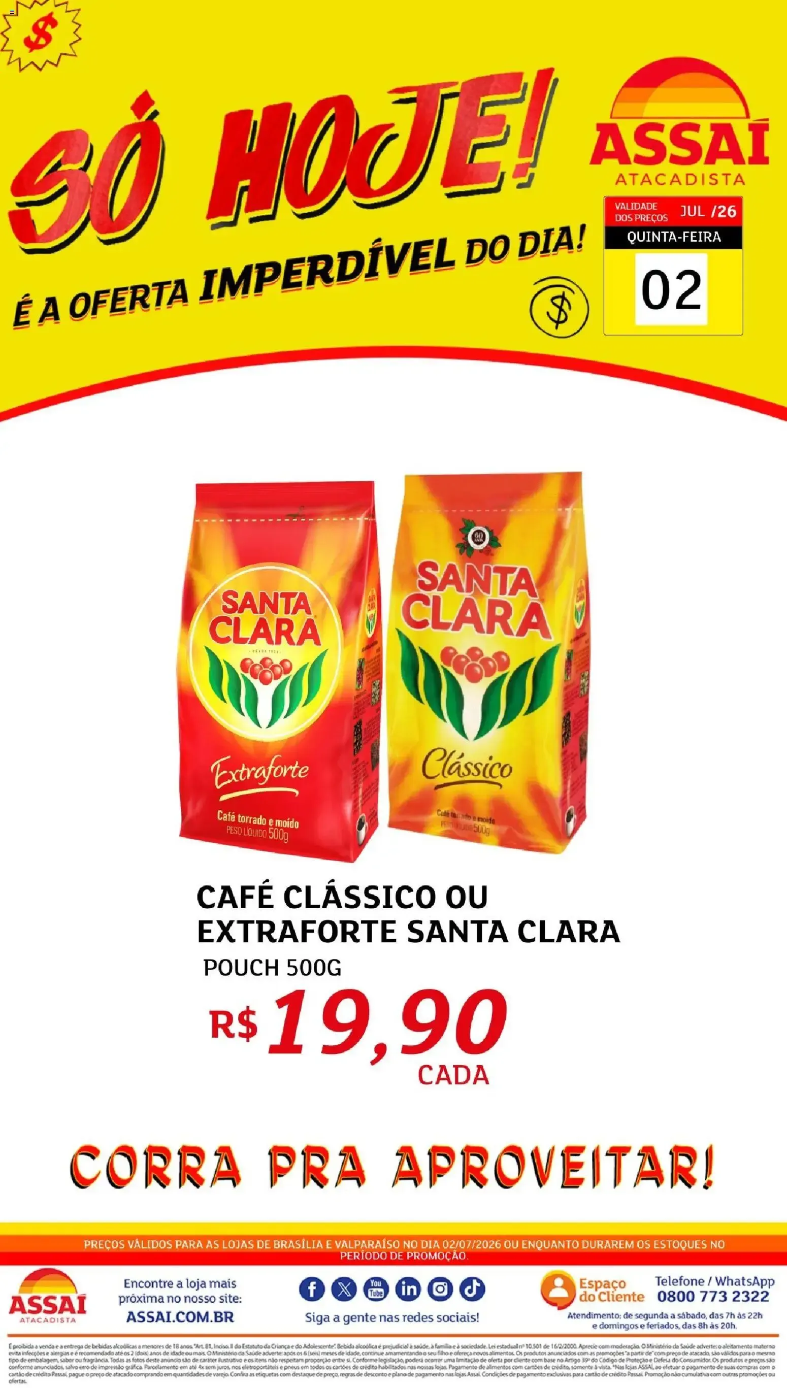 Encarte de Assaí Atacadista ofertas - DF de 02/07/2026 | Promoções Online 2 de julho até 2 de julho 2026 - Pagina 1