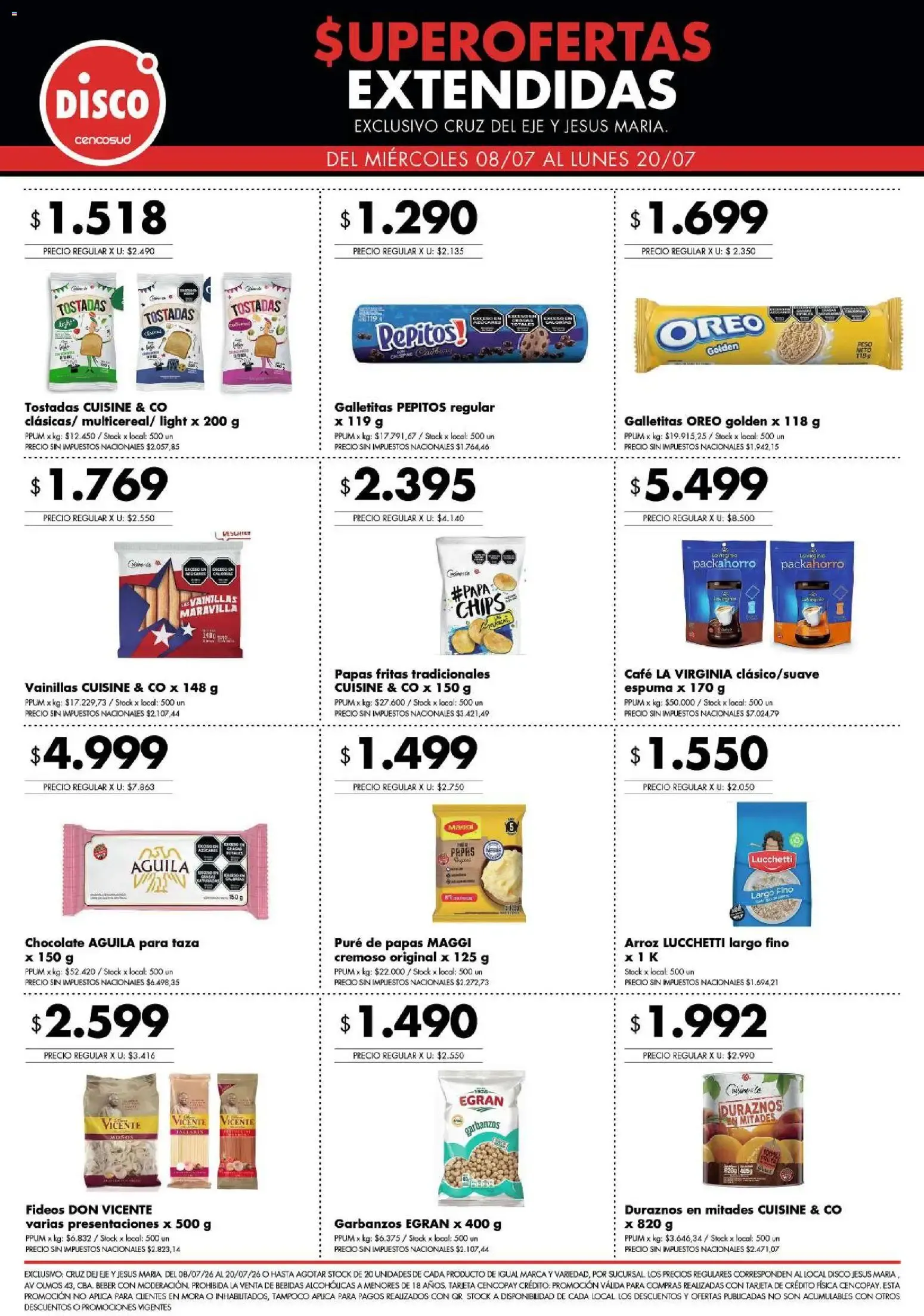 Ofertas de Disco - Superofertas extendidas - Cruz del Eje y Jesus Maria del 08/07/2026 - 20/07/2026 8 de julio al 20 de julio 2026 - Página 2 del catálogo