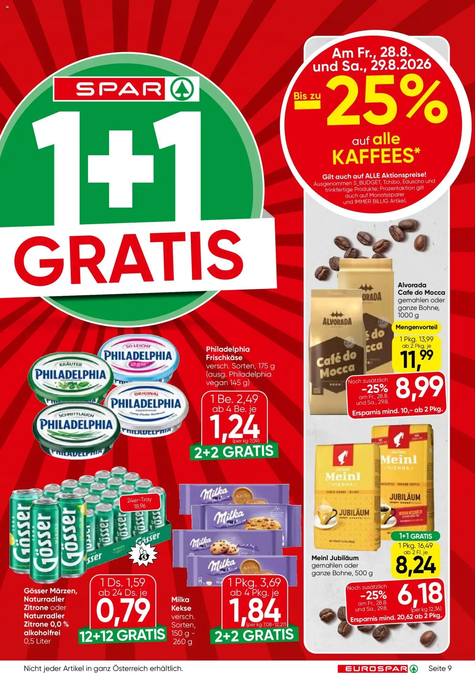 Eurospar Flugblatt von 27.08.2026 - Aktuelle Angebote von 27. August bis 9. September 2026 - Flugblätt seite  9