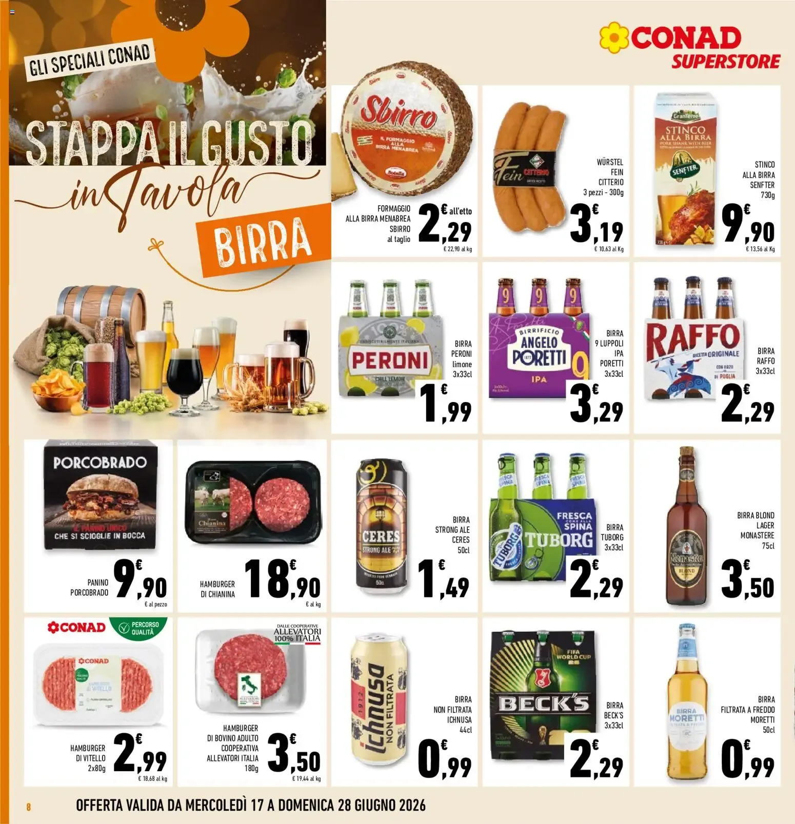 Volantino Conad dal 17/06/2026 > Anteprima da 17 giugno a 28 giugno di 2026 - Pagina del volantino 8